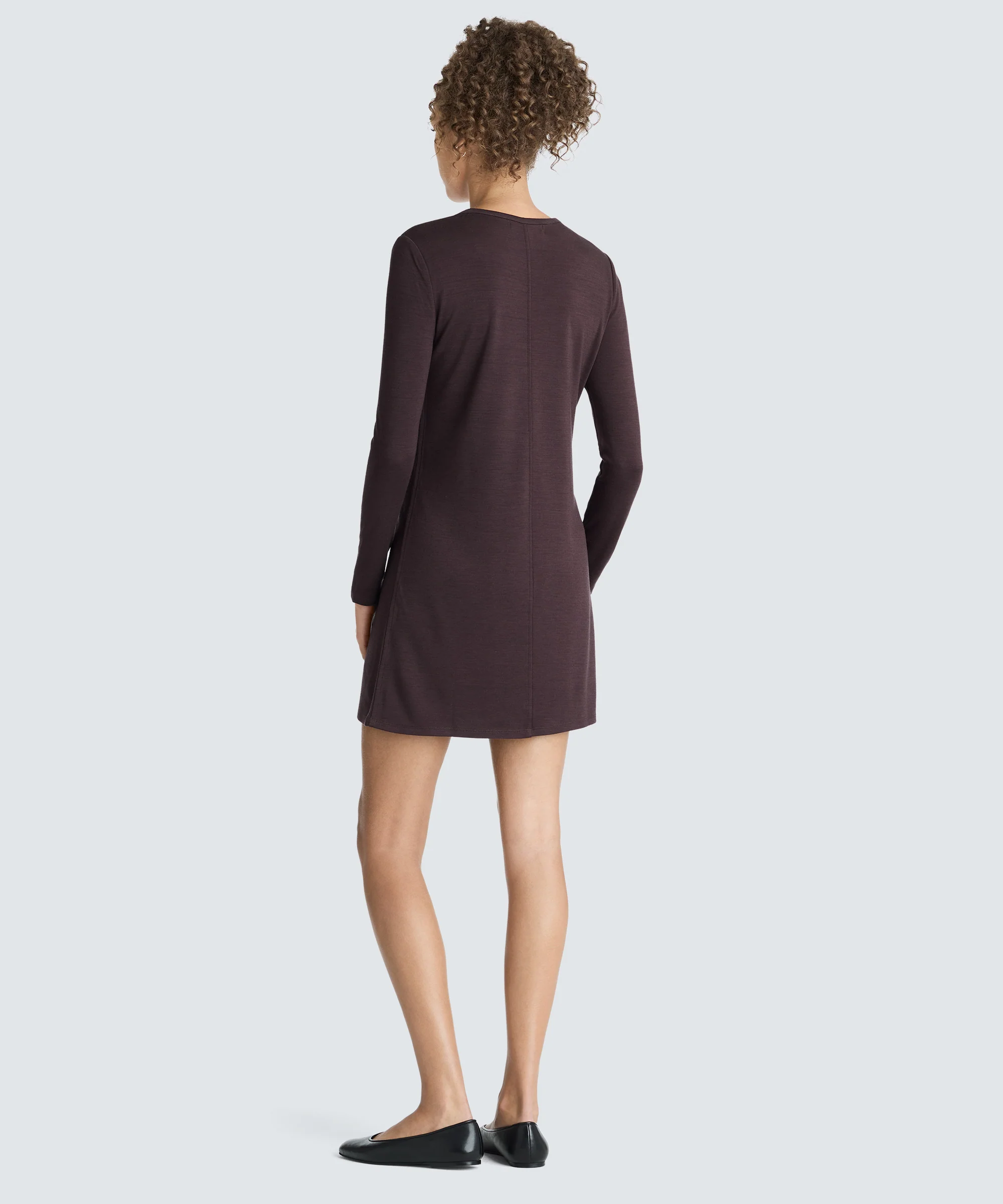 Women's Mini Merino Long Sleeve Dress - Image 9