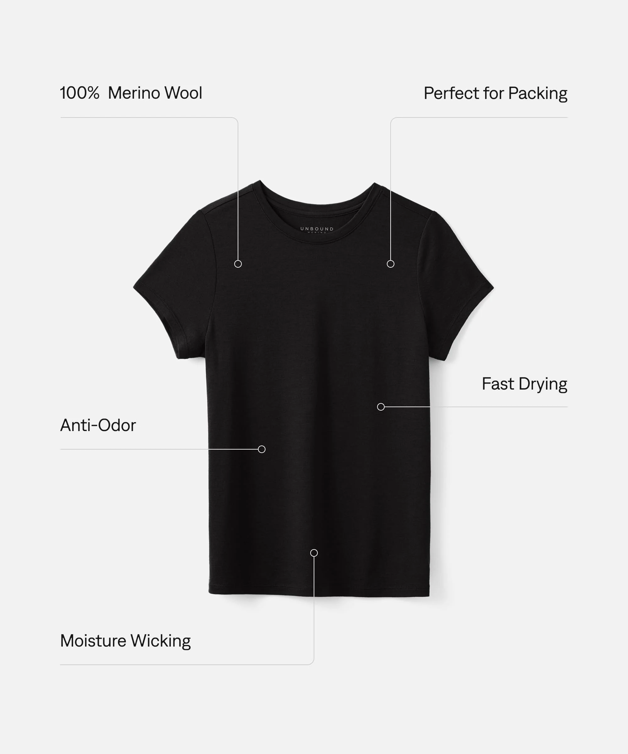 Women's Merino Crew Neck T-Shirt - Image 99