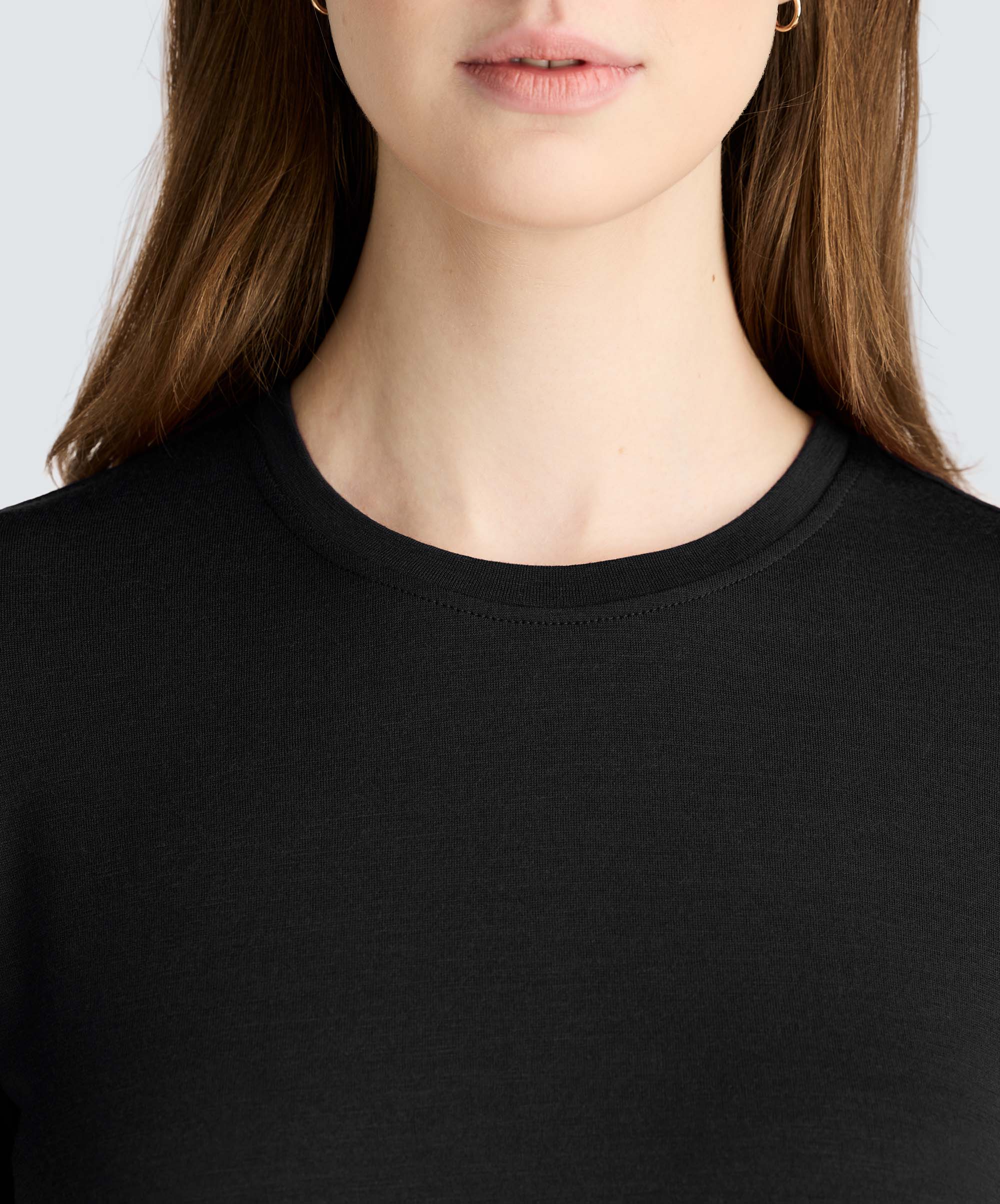 Women's Petite Merino Crew Neck T-Shirt - Image 3