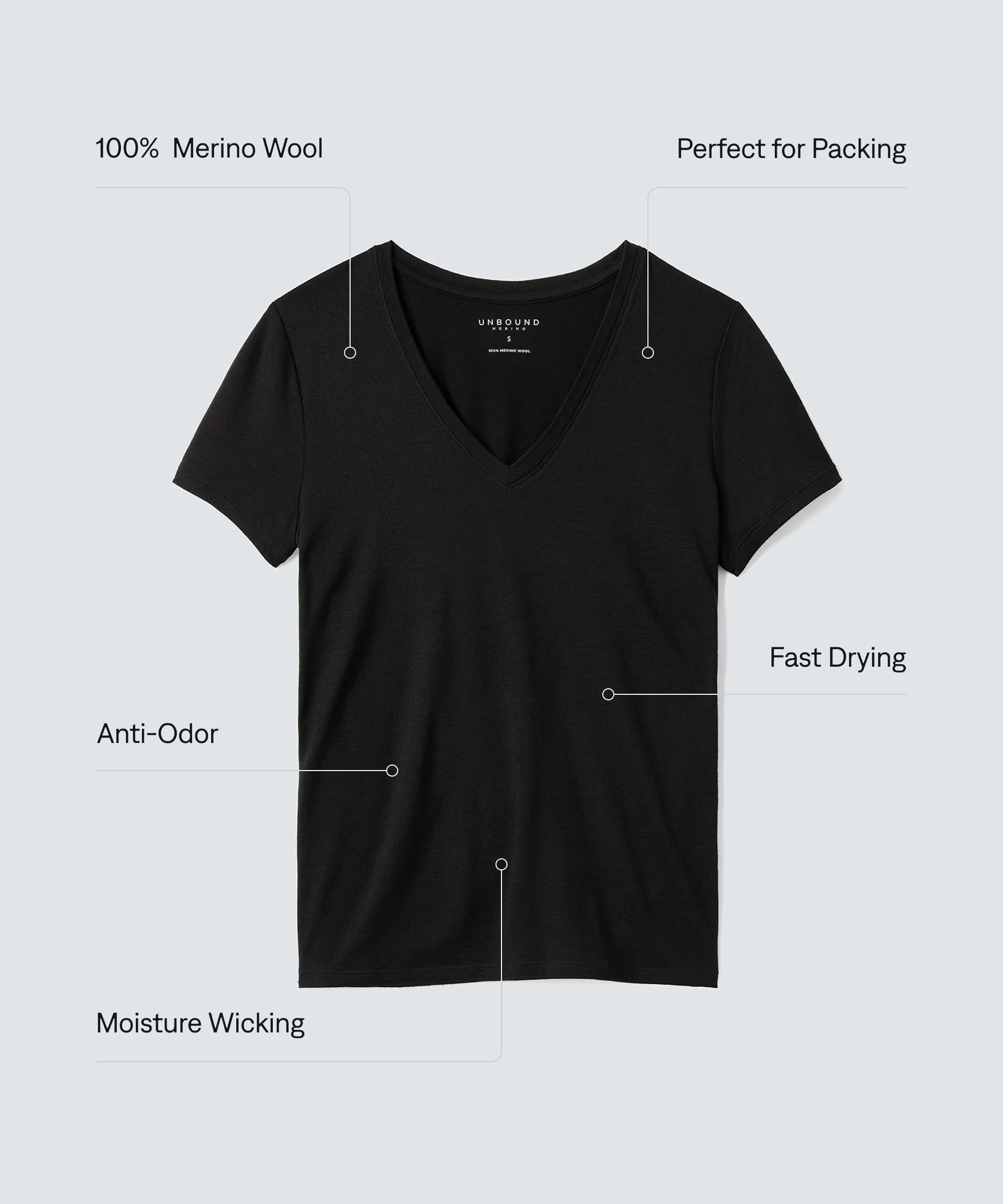 Women's Merino V-Neck T-Shirt - Image 113