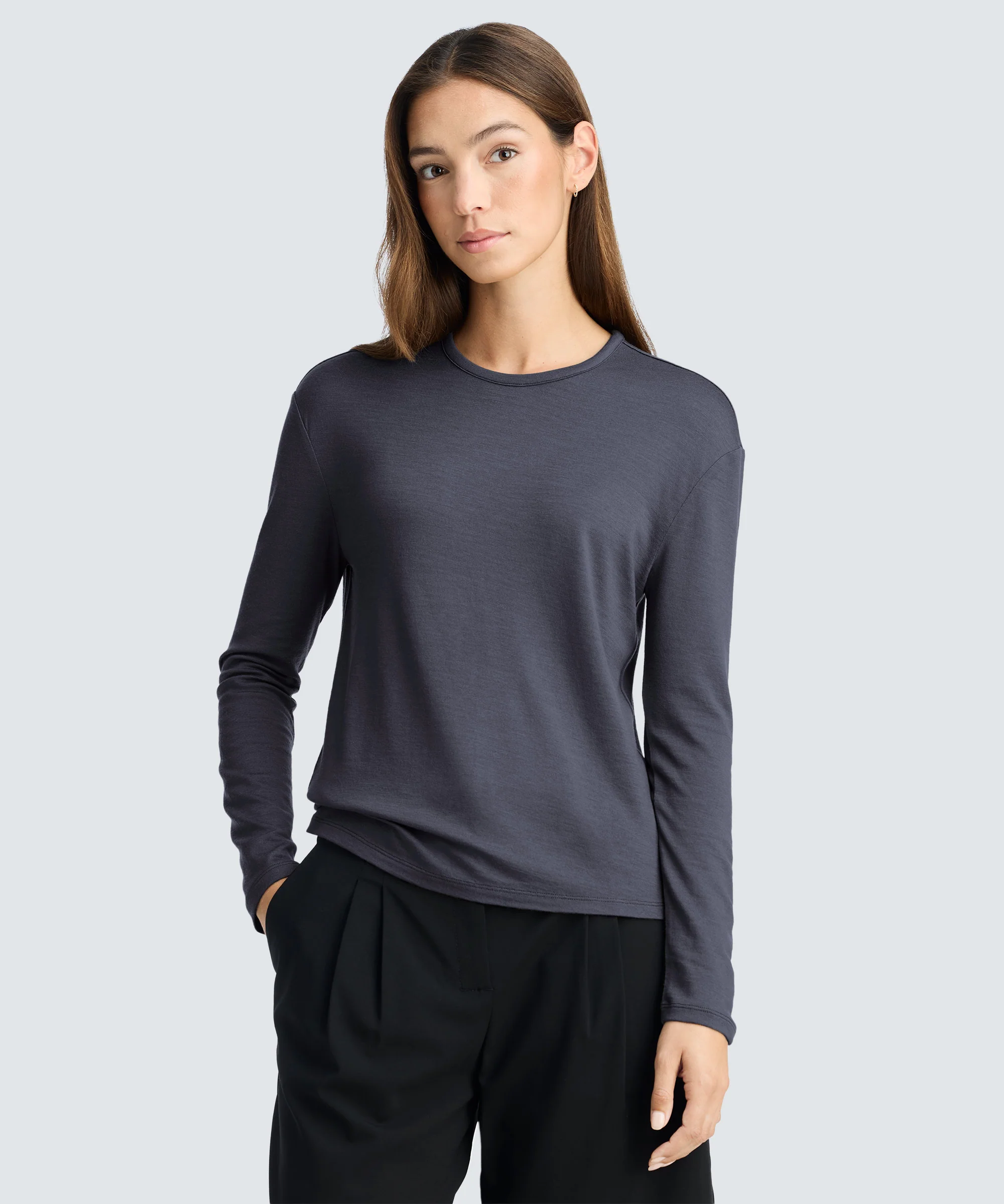 Women's Relaxed Long Sleeve Merino Crew - Image 11
