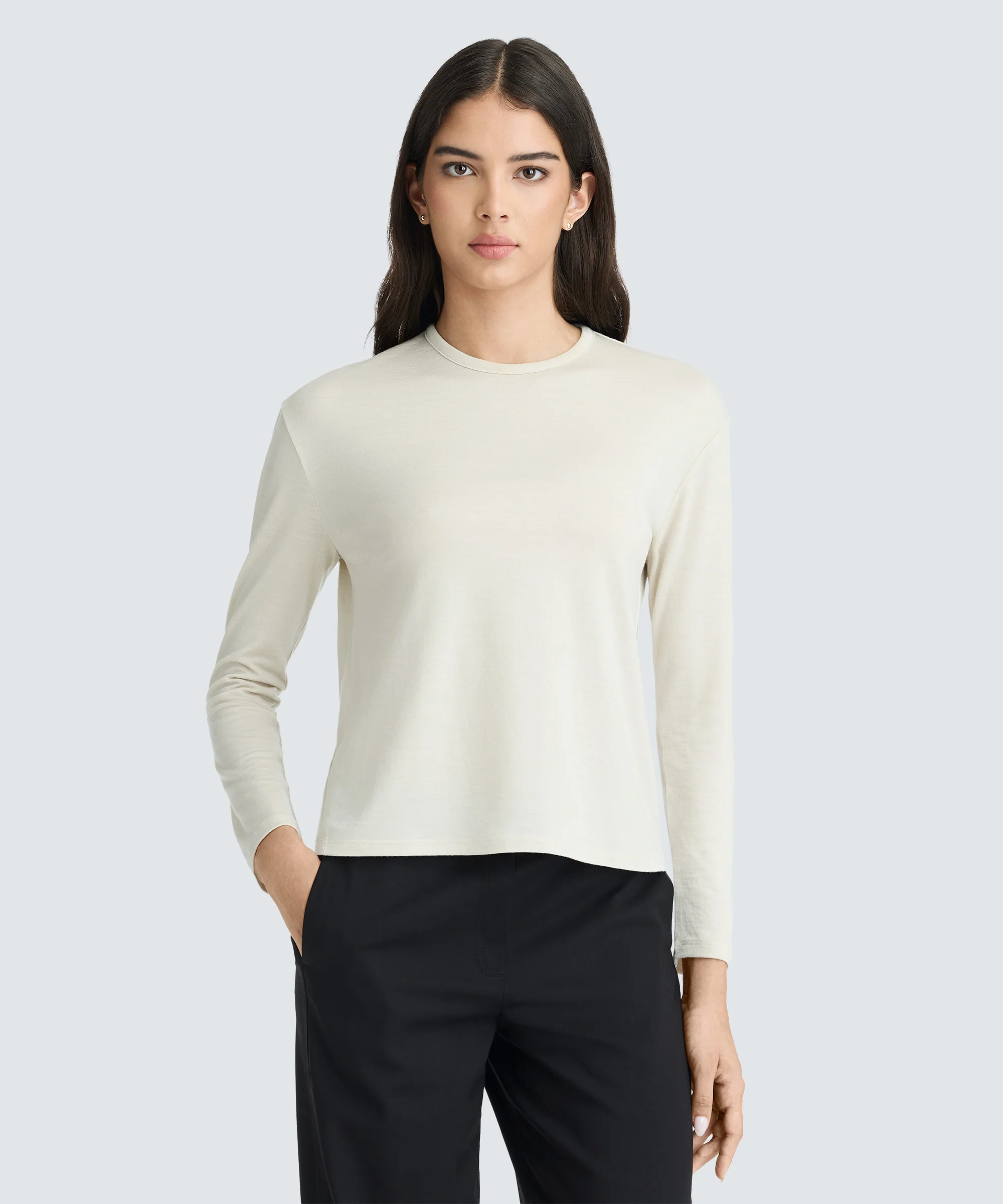 Women's Relaxed Long Sleeve Merino Crew - Image 16