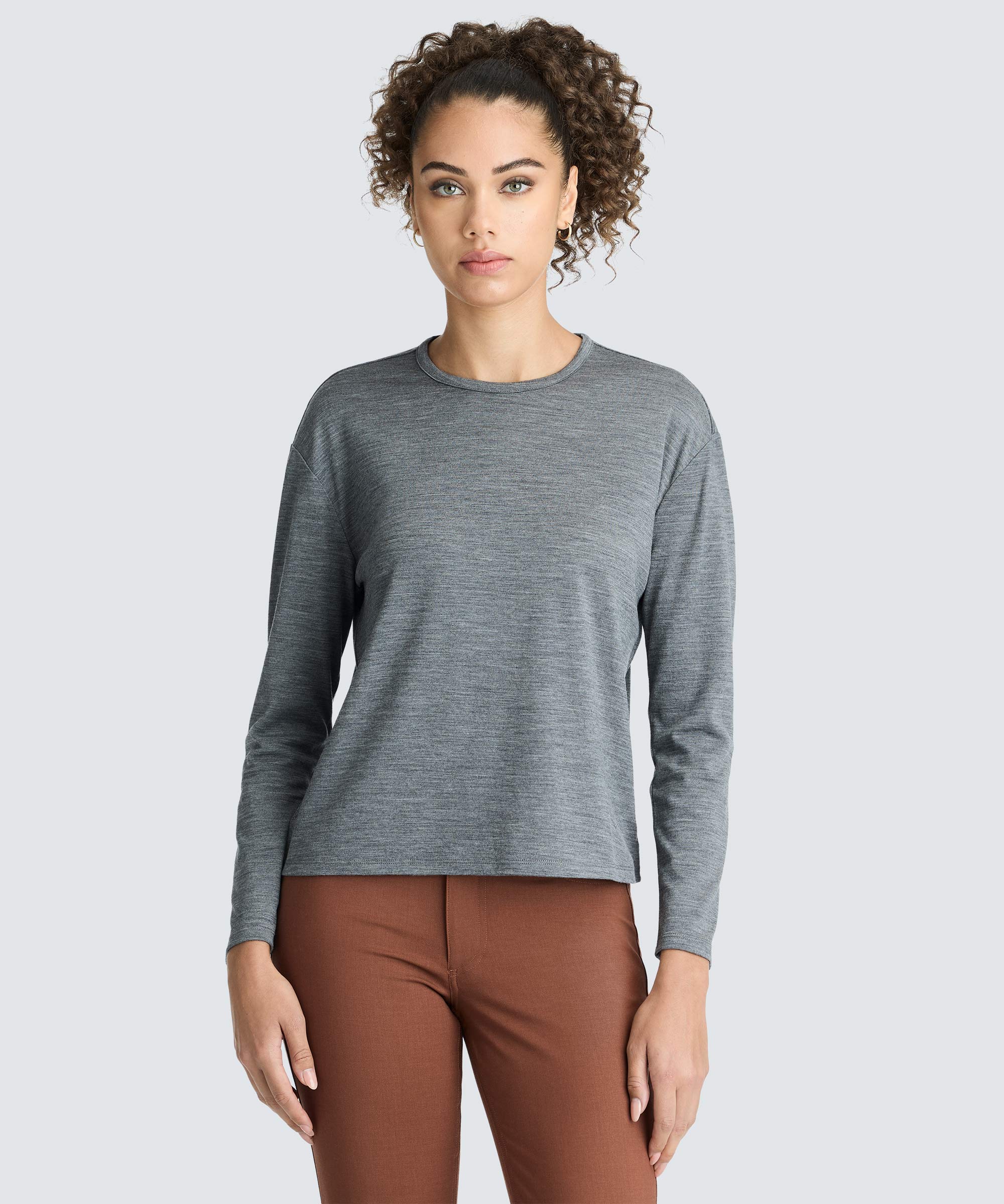Women's Relaxed Long Sleeve Merino Crew - Image 22