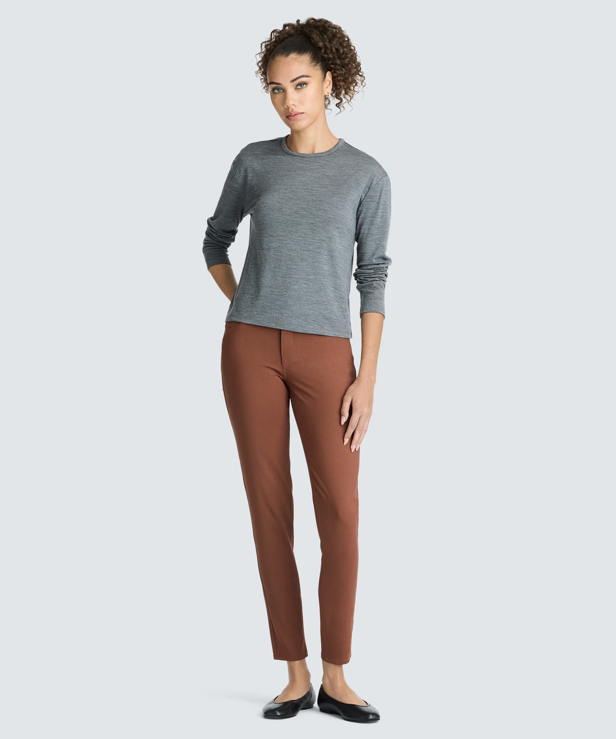 Women's Relaxed Long Sleeve Merino Crew - Image 24