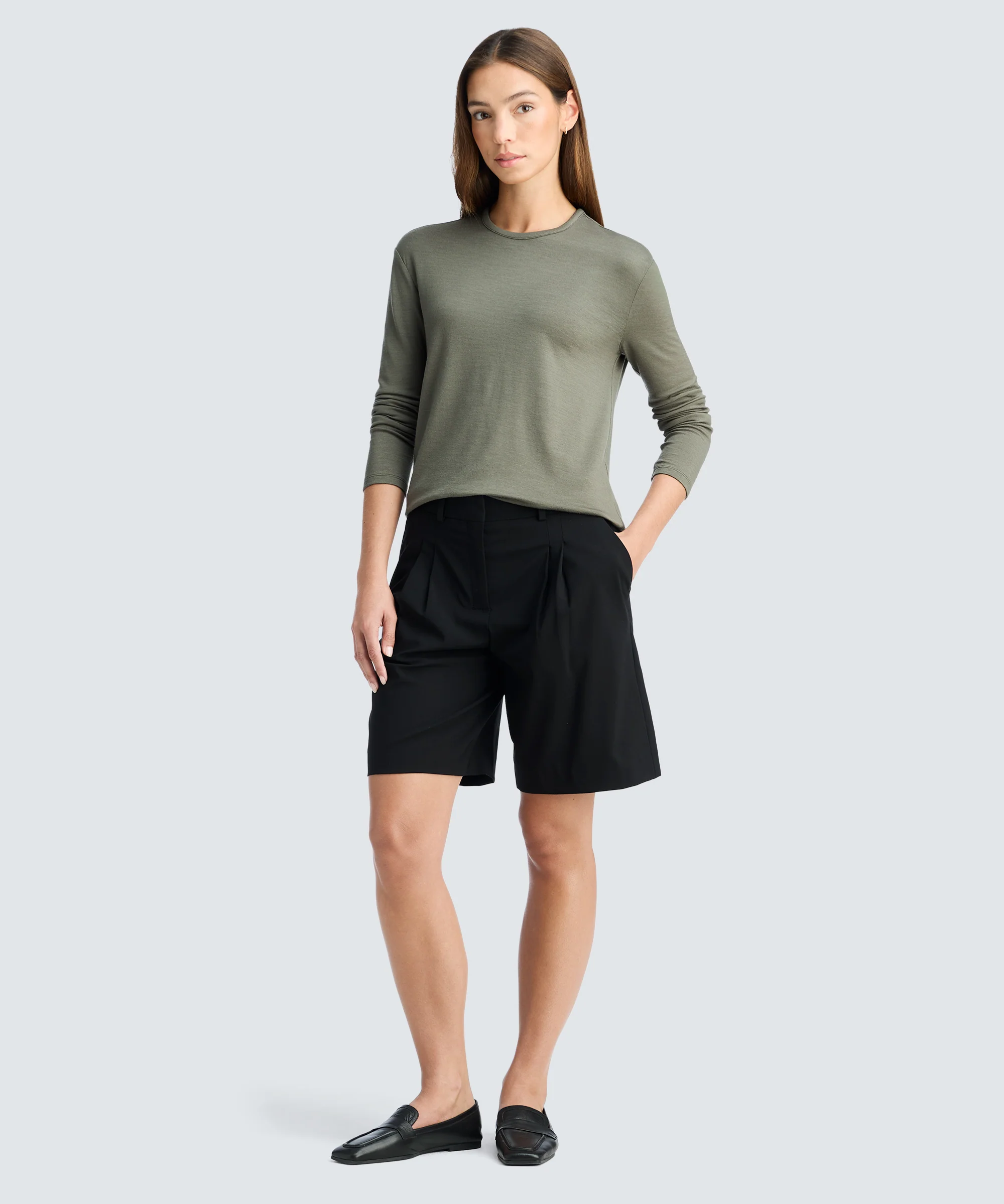 Women's Relaxed Long Sleeve Merino Crew - Image 8