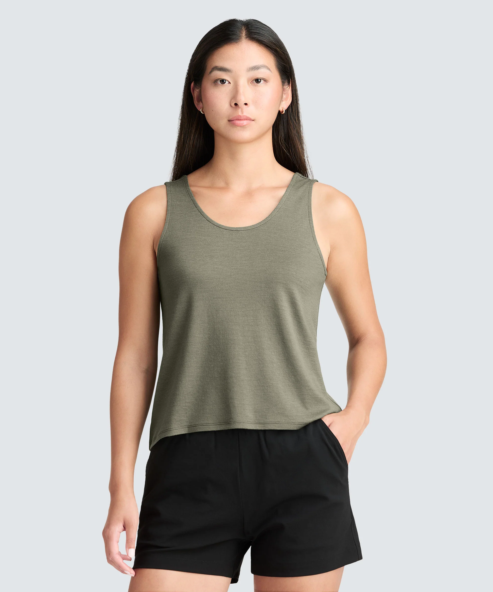 Women's Relaxed Merino Scoop Neck Tank - Image 11