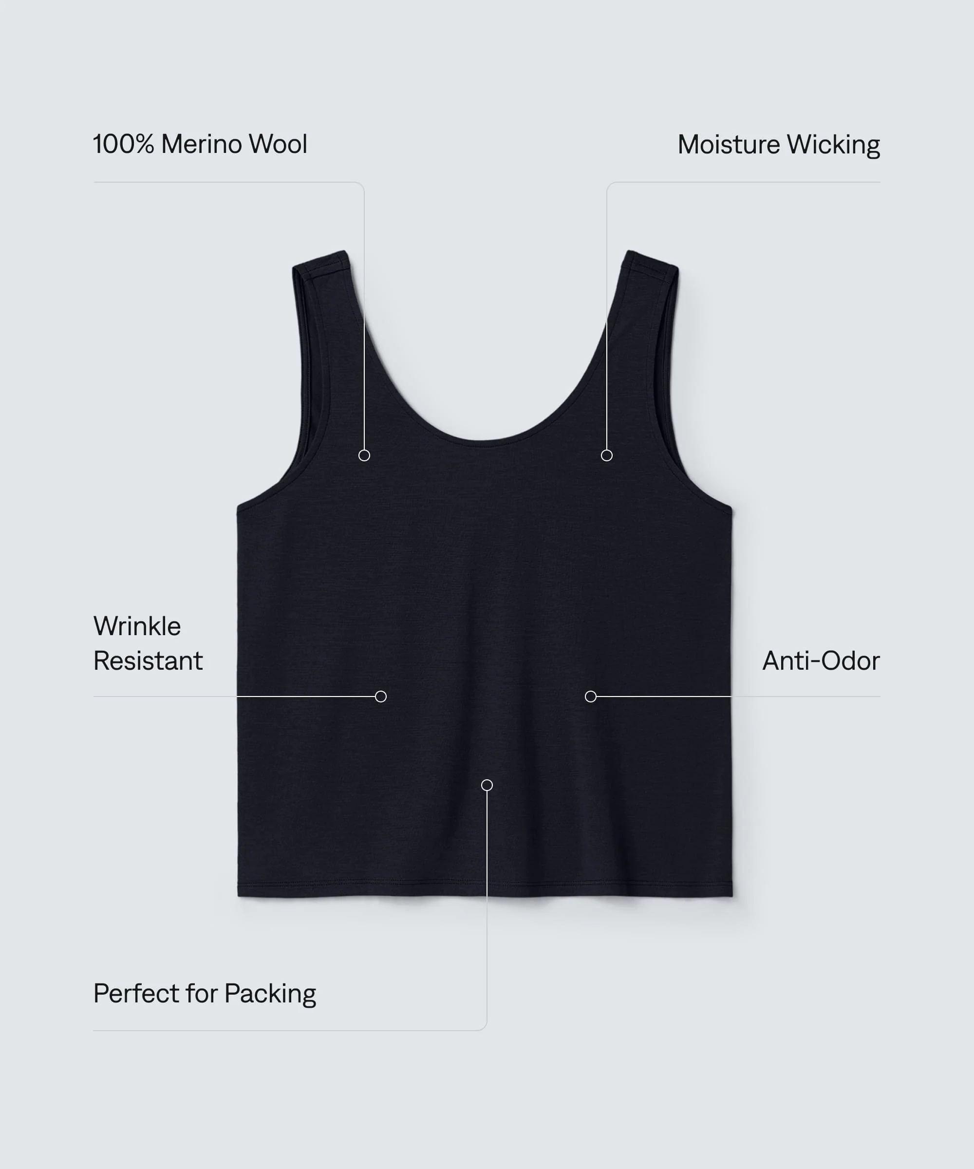 Women's Relaxed Merino Scoop Neck Tank - Image 16