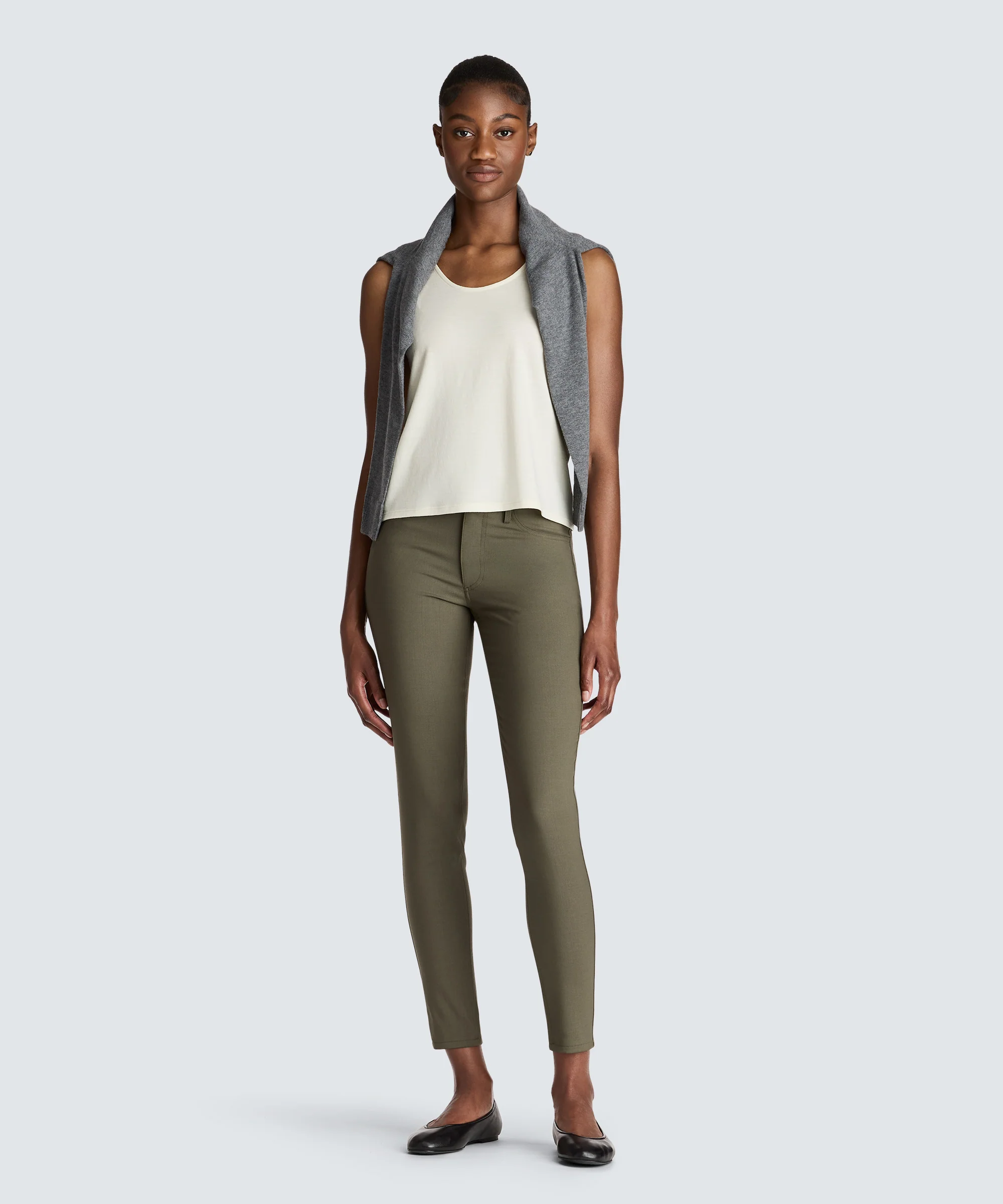 Women's Relaxed Merino Scoop Neck Tank - Image 3