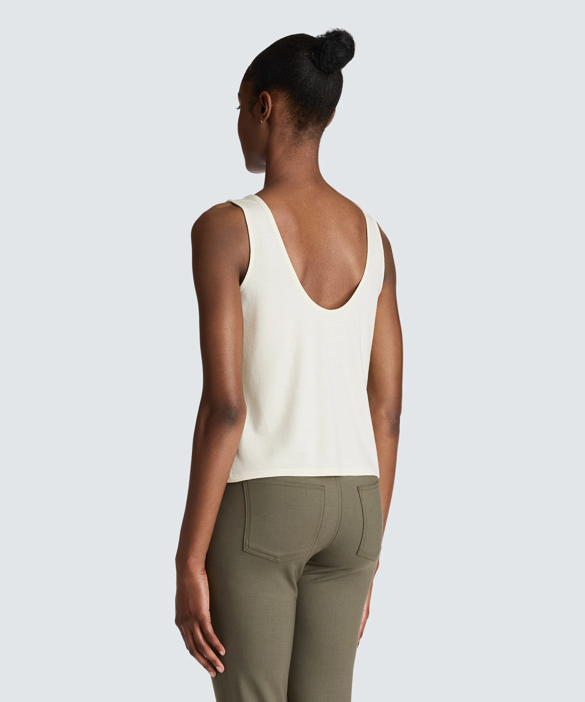 Women's Relaxed Merino Scoop Neck Tank - Image 4