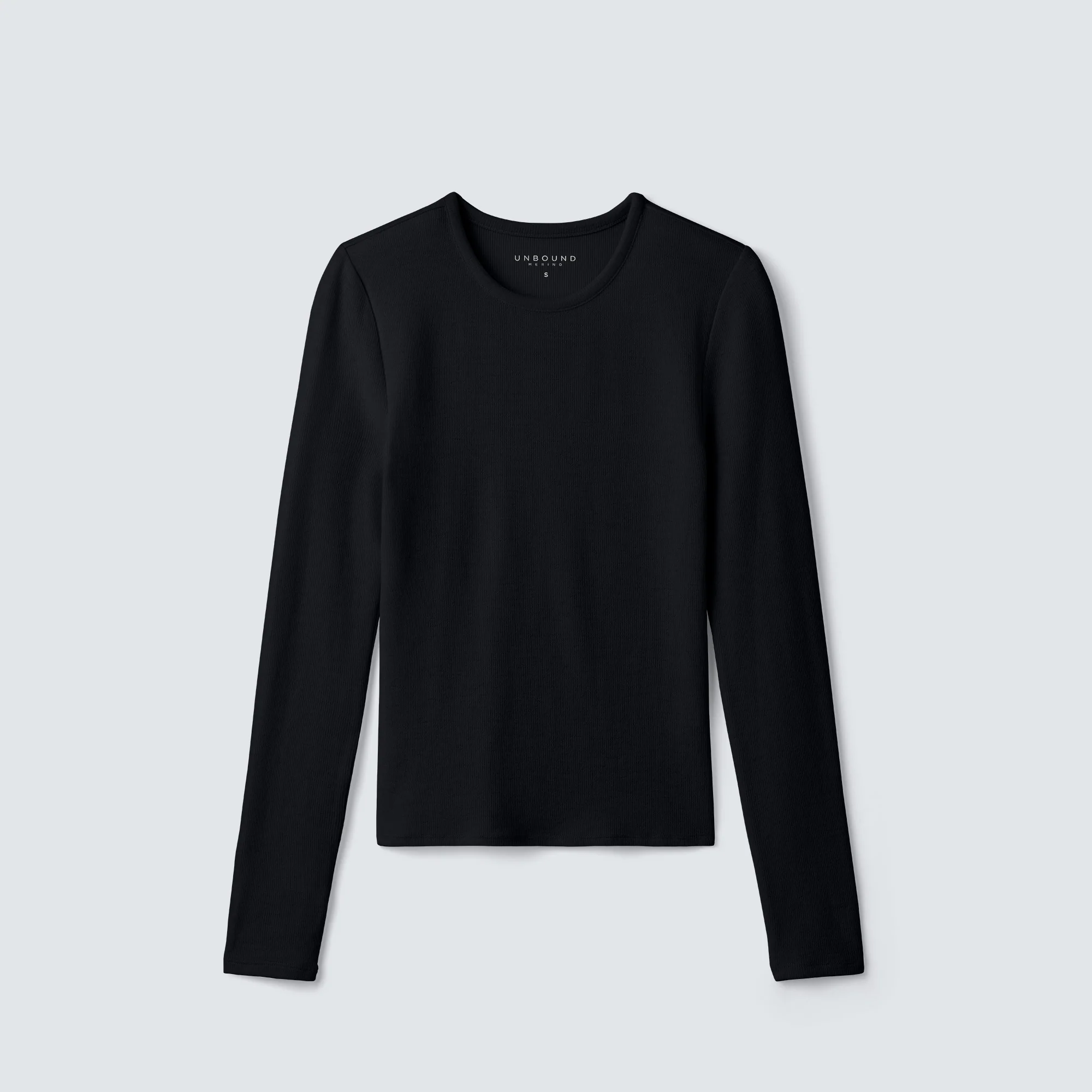 Women's Rib Fitted Long Sleeve Crew - Image 12