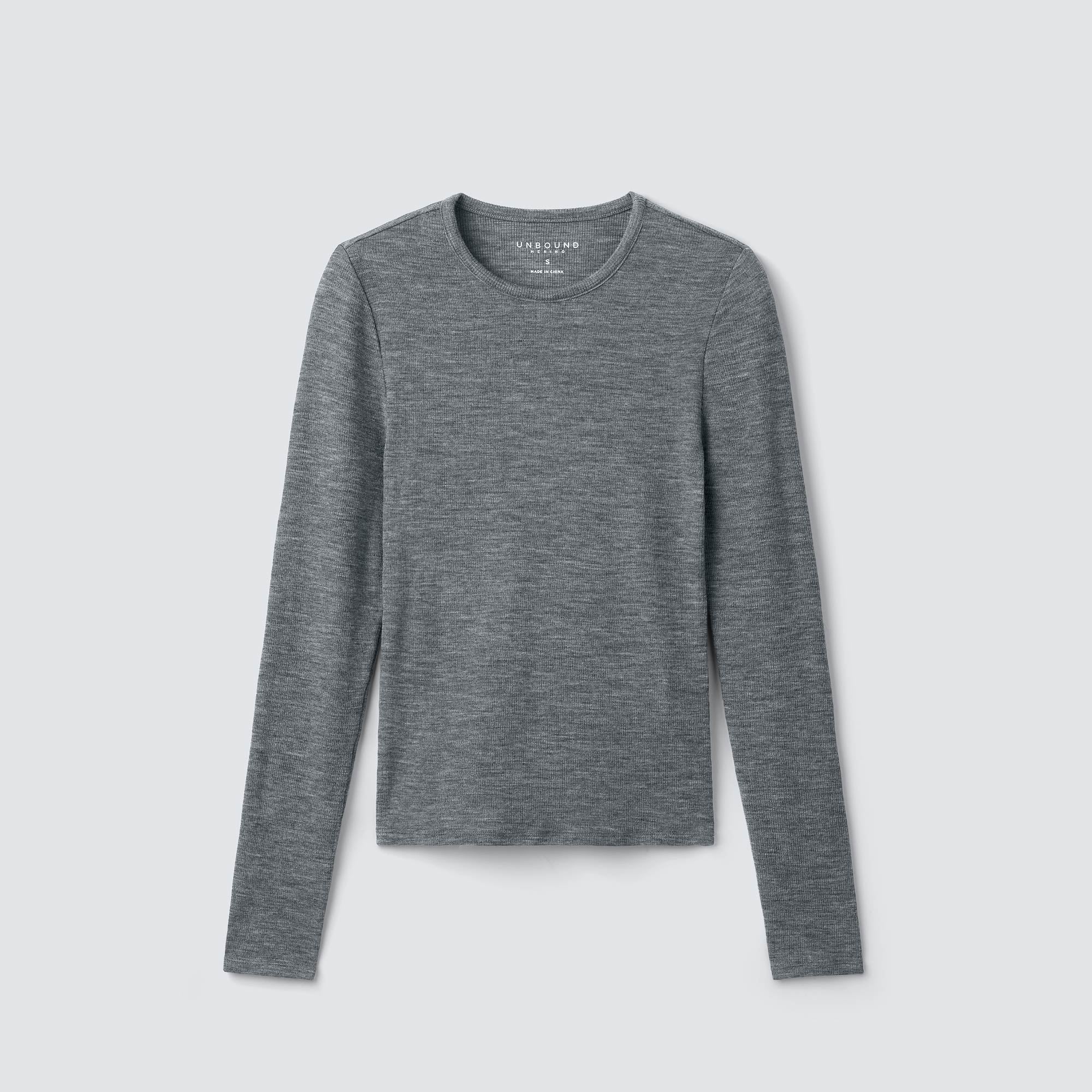 Women's Rib Fitted Long Sleeve Crew - Image 18