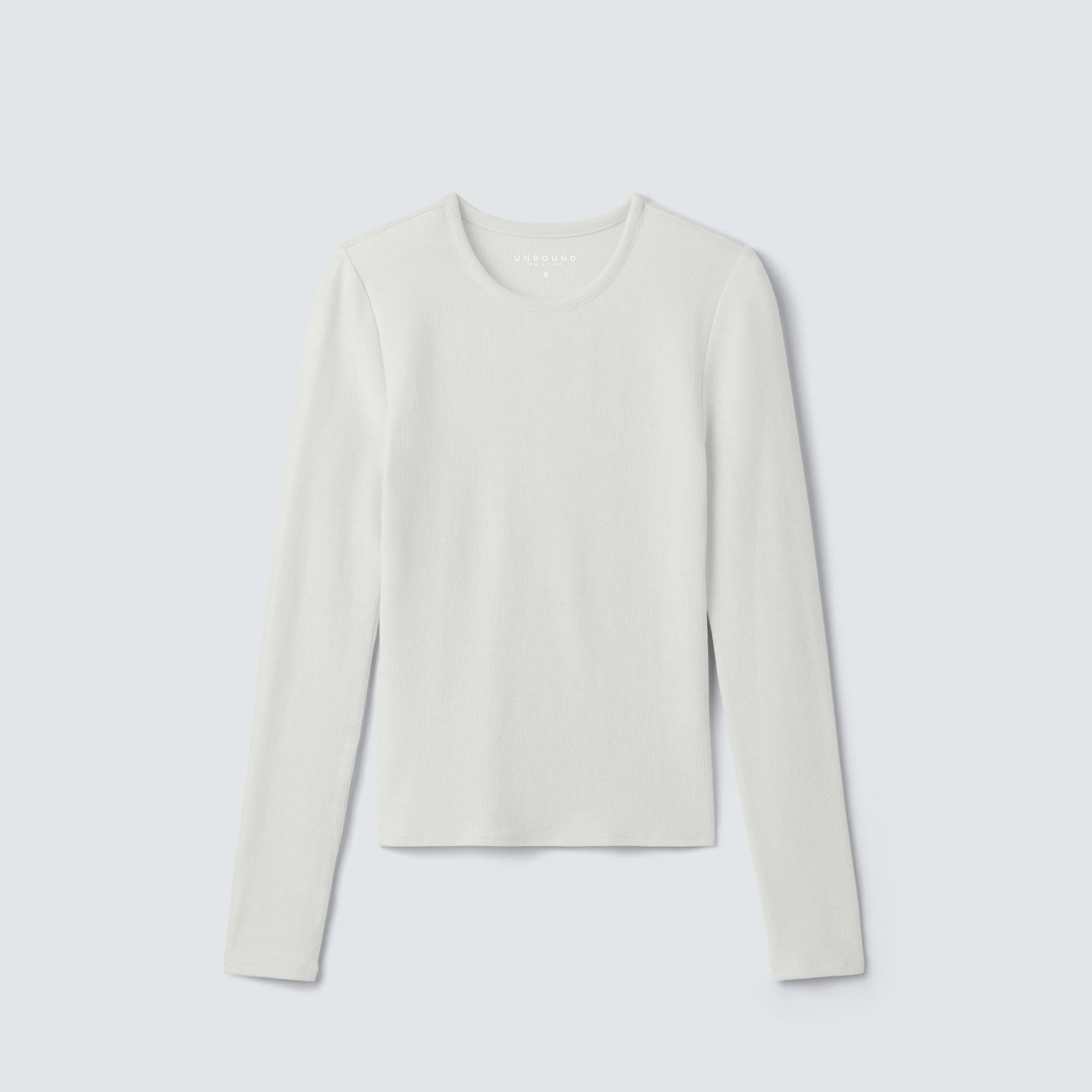 Women's Rib Fitted Long Sleeve Crew - Image 24