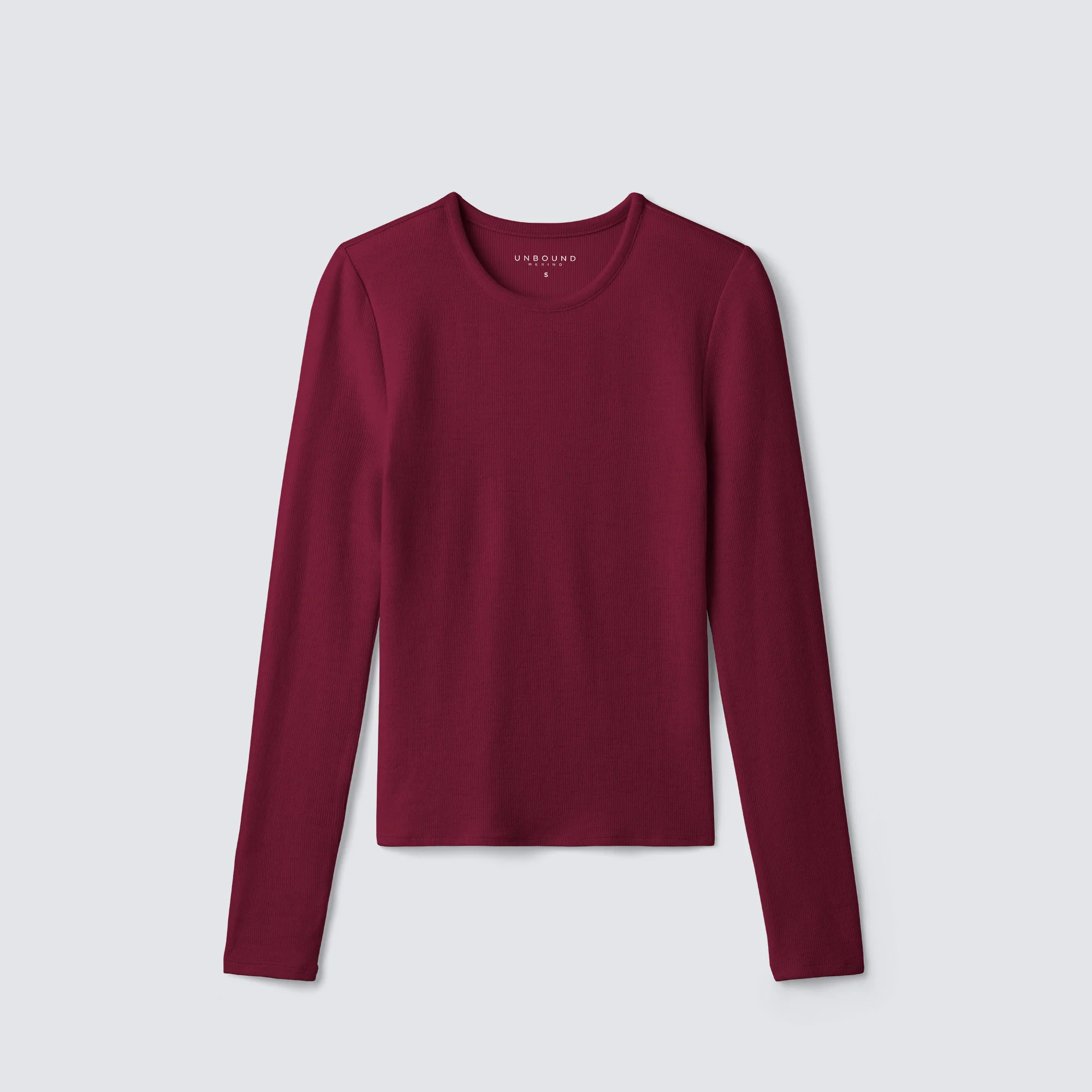 Women's Rib Fitted Long Sleeve Crew - Image 30
