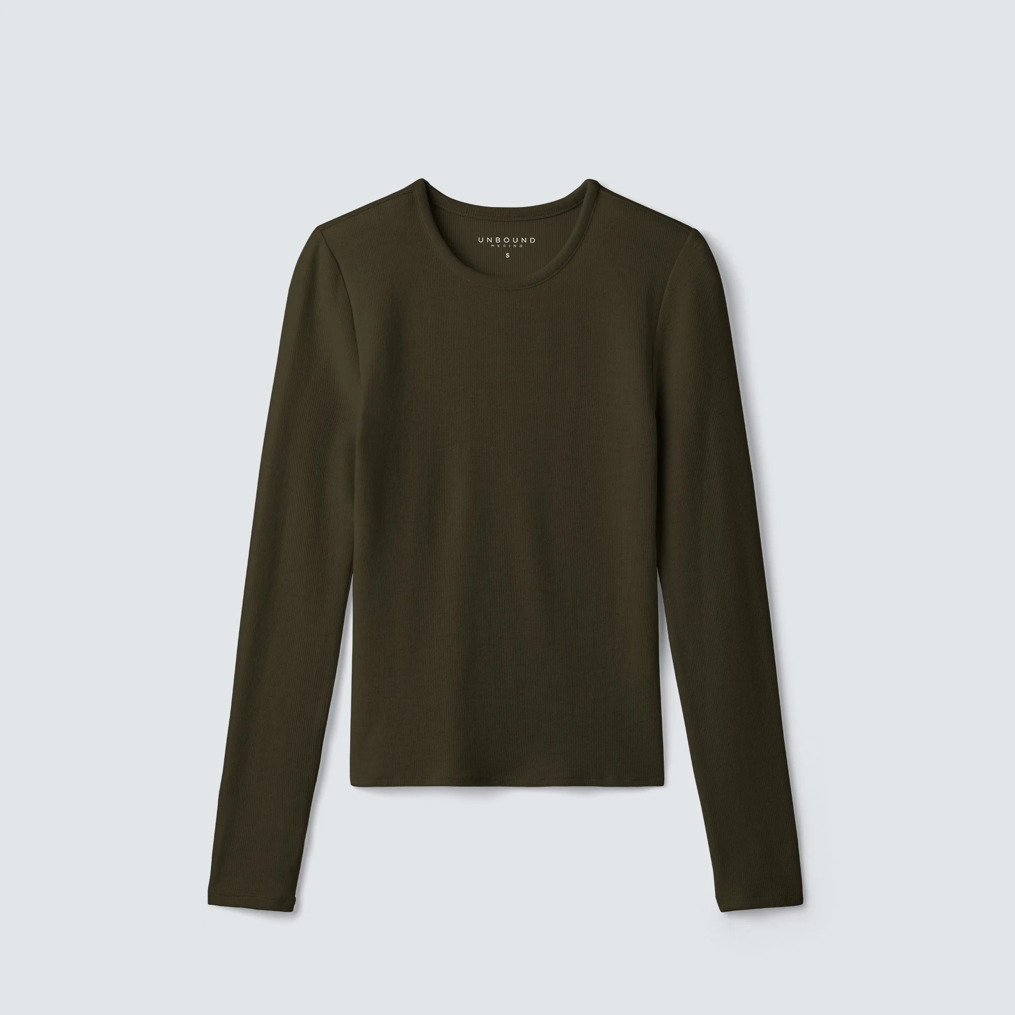Women's Rib Fitted Long Sleeve Crew - Image 36