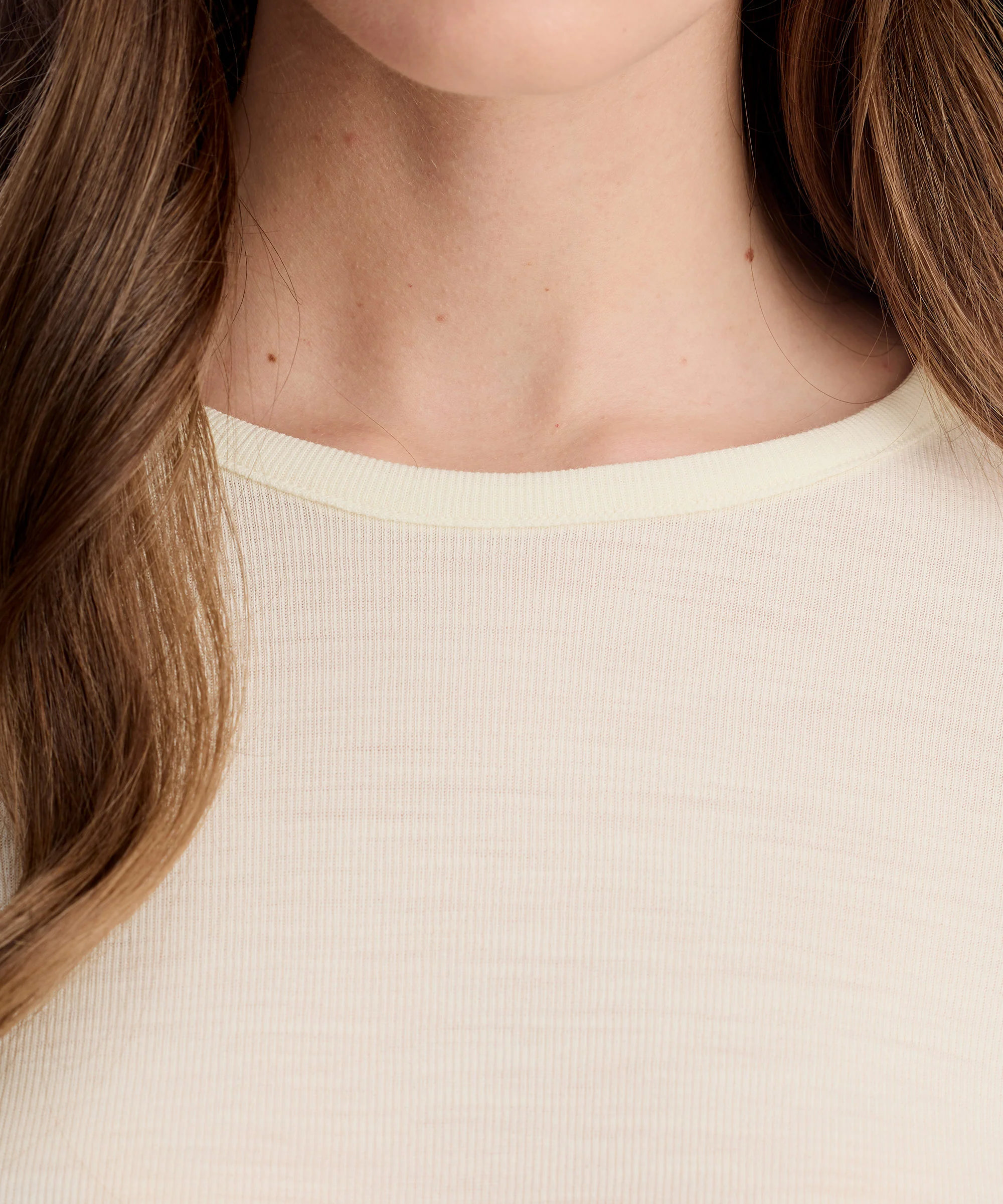 Women's Rib Fitted Long Sleeve Crew - Image 41
