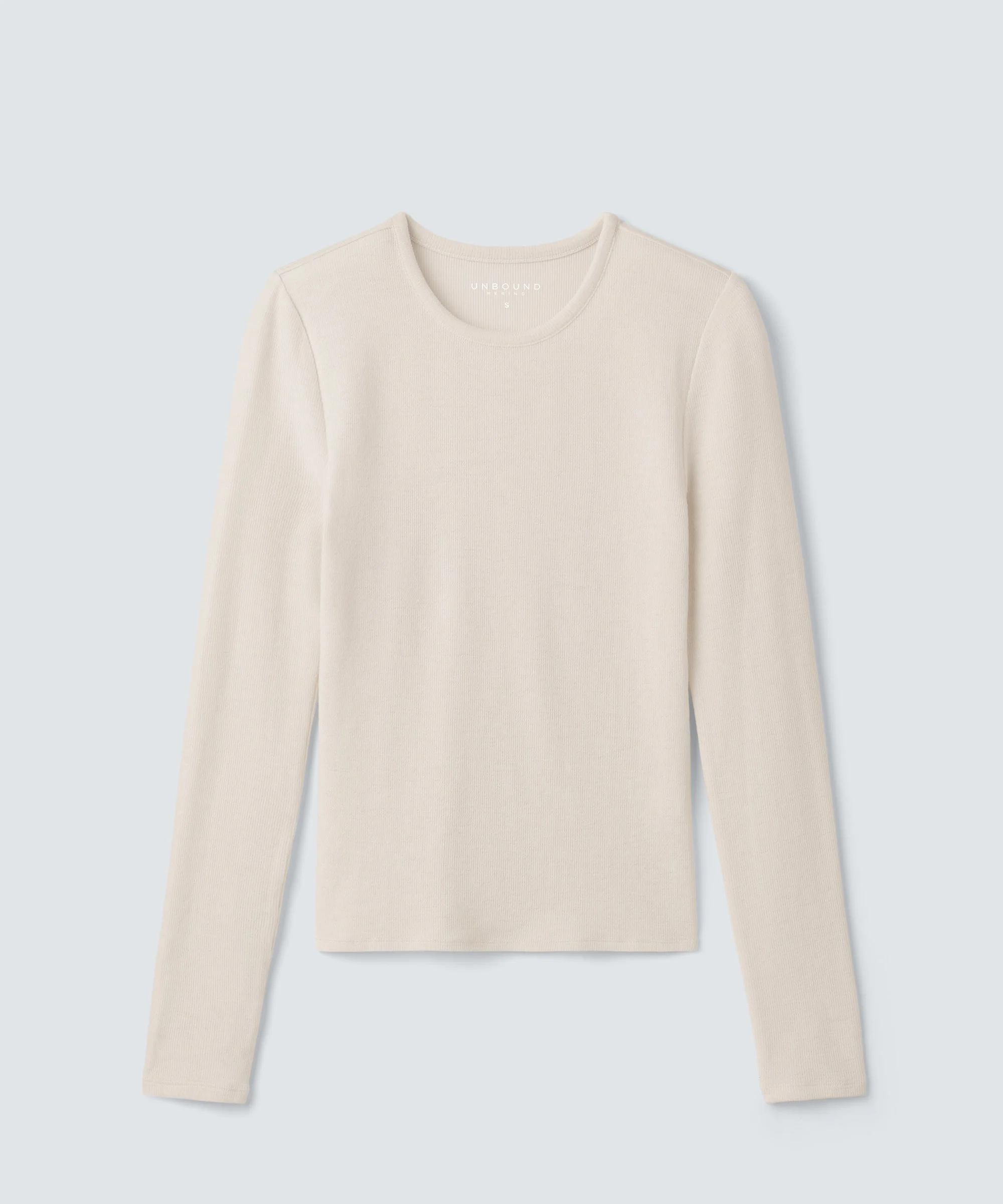 Women's Rib Fitted Long Sleeve Crew - Image 43