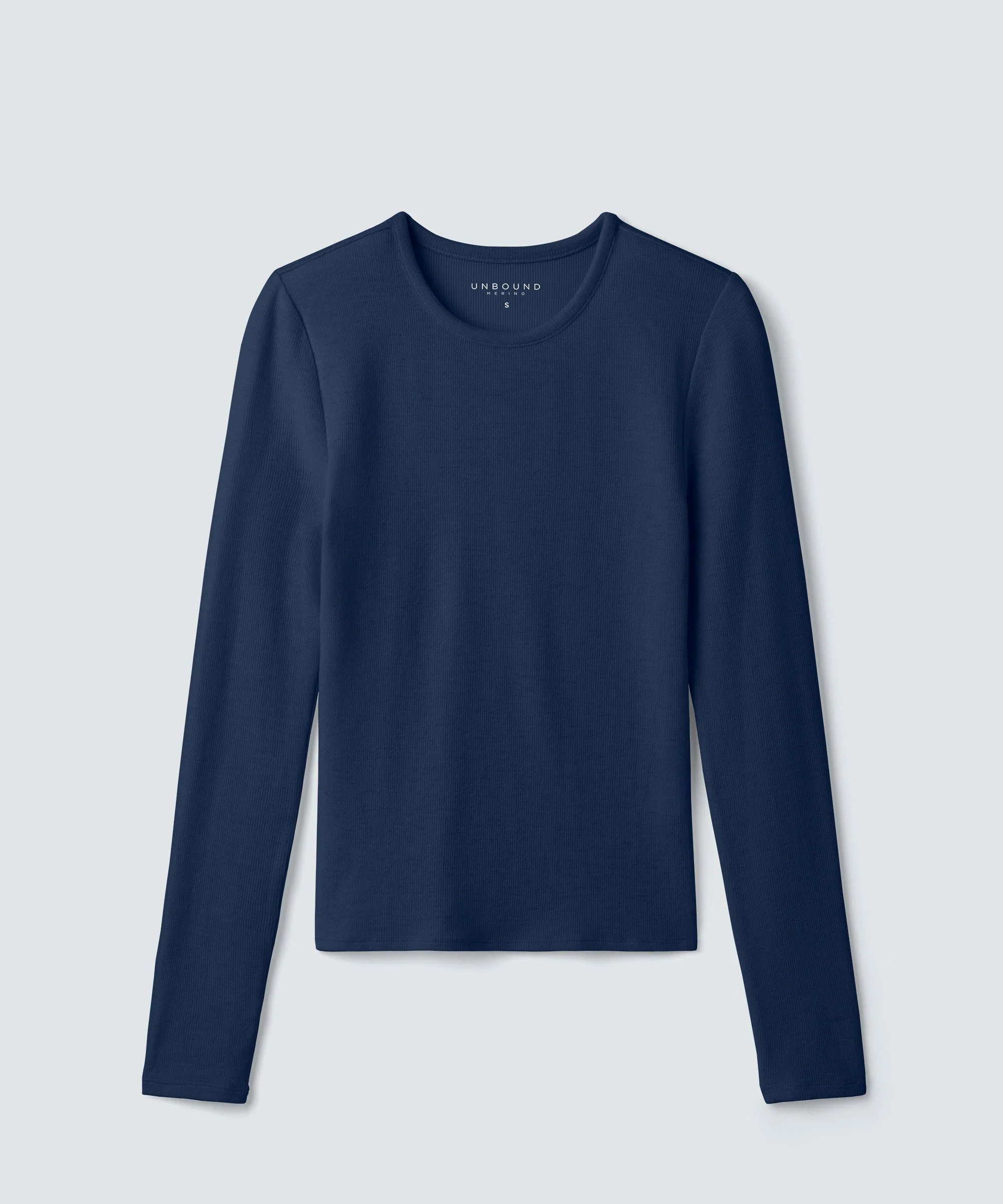 Women's Rib Fitted Long Sleeve Crew - Image 48