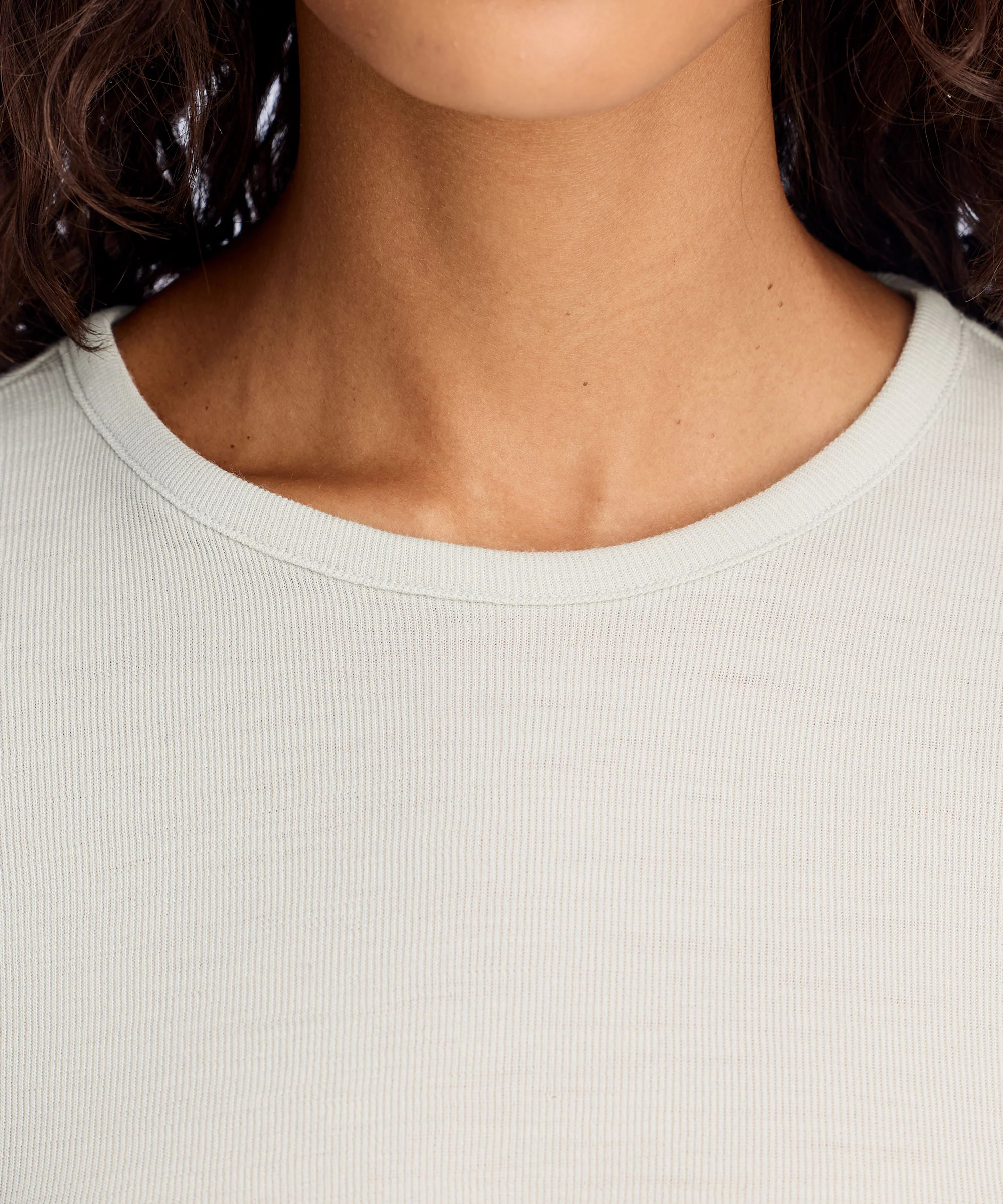 Women's Rib Fitted Long Sleeve Crew - Image 53
