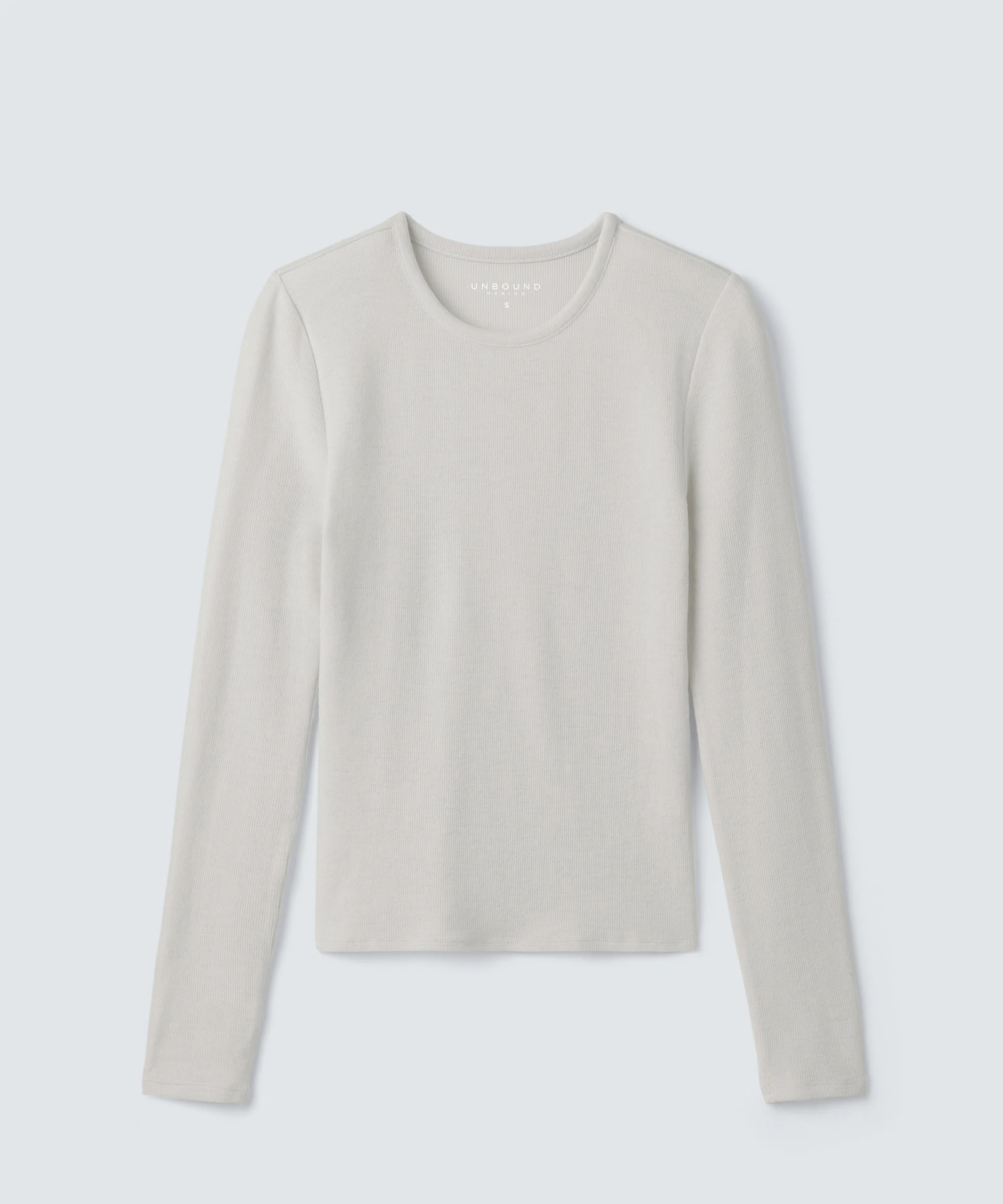 Women's Rib Fitted Long Sleeve Crew - Image 54