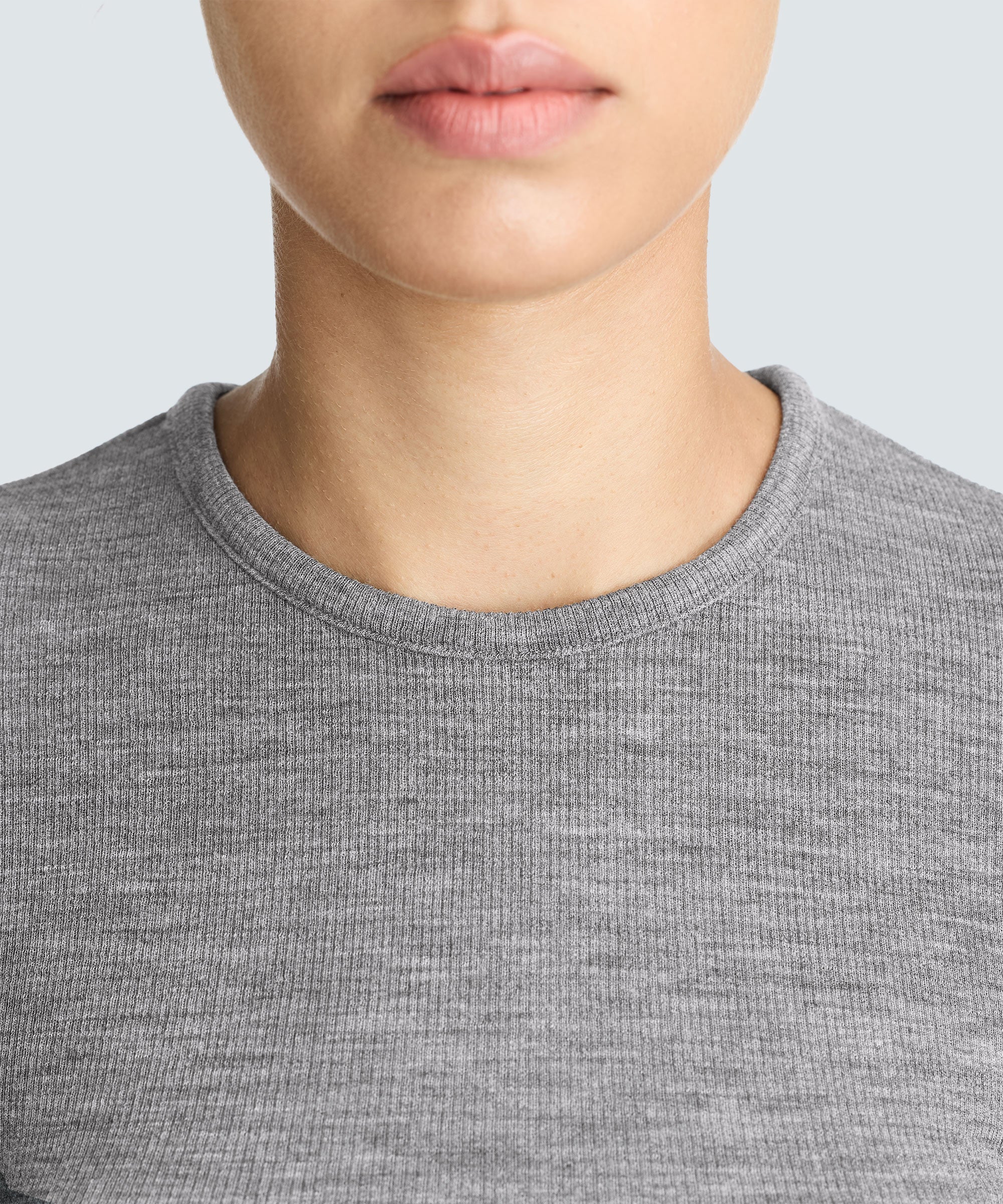 Women's Rib Fitted Long Sleeve Crew - Image 59