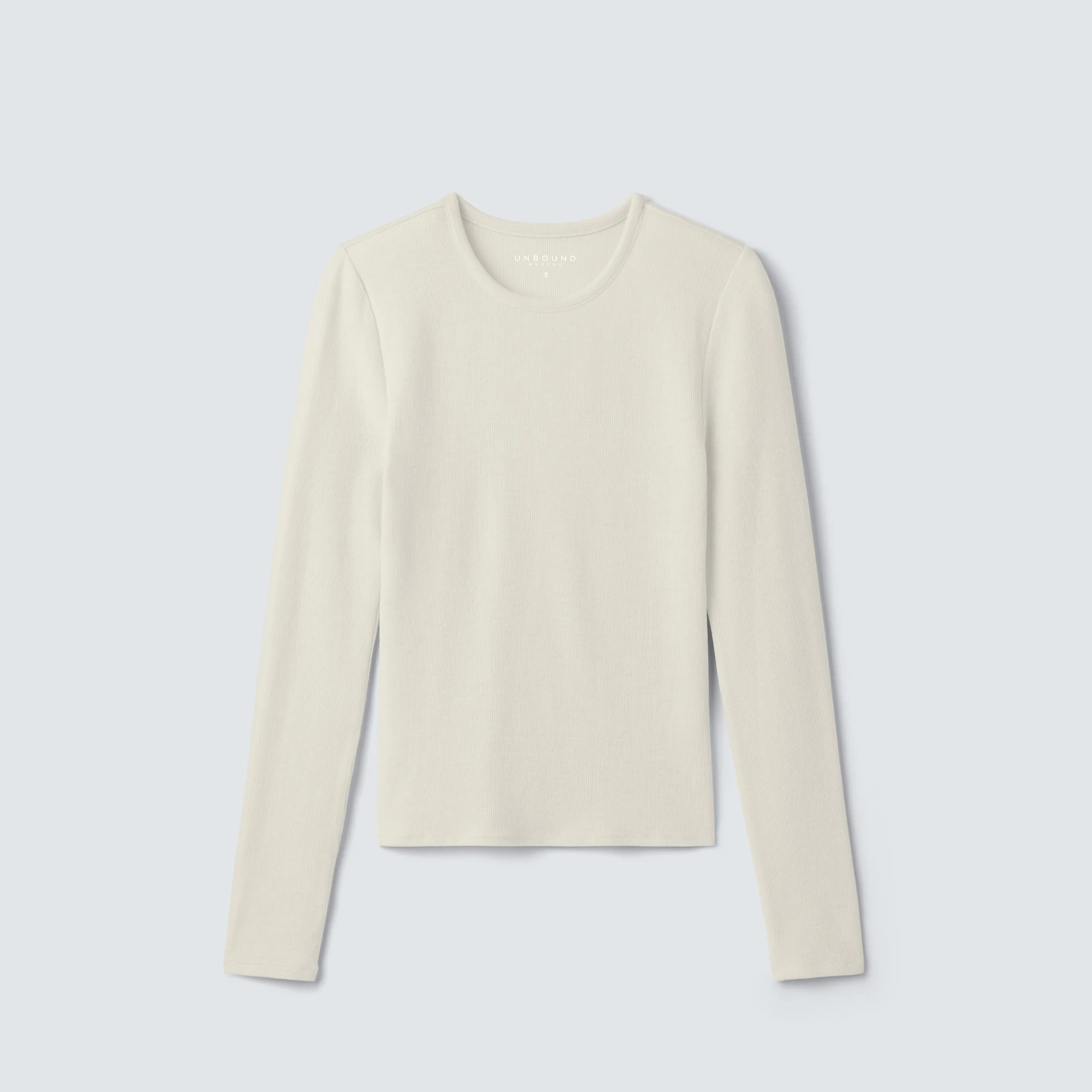 Women's Rib Fitted Long Sleeve Crew - Image 6