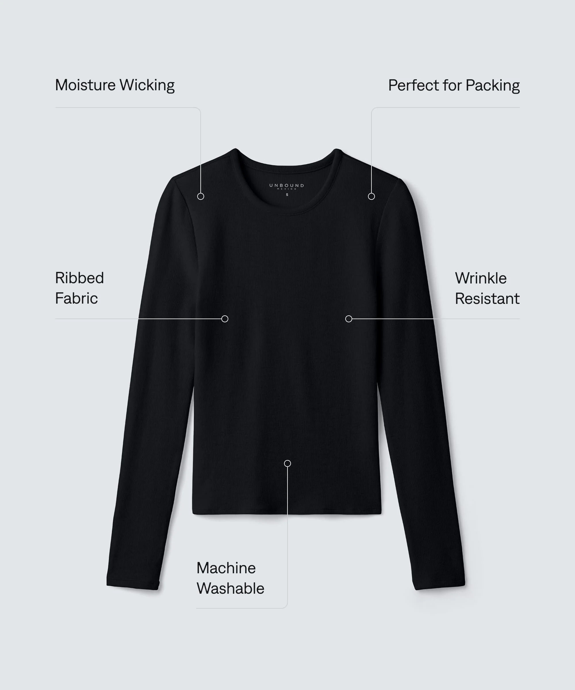 Women's Rib Fitted Long Sleeve Crew - Image 61