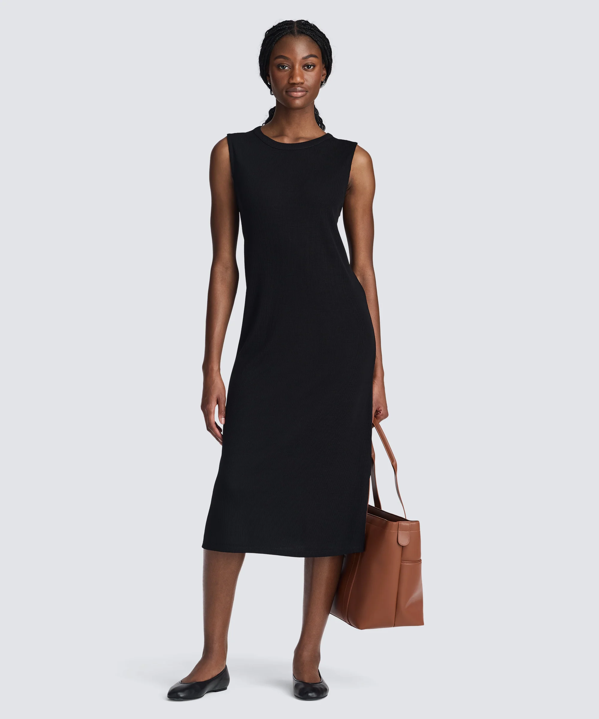 Women's Rib Merino Sleeveless Dress - Image 10