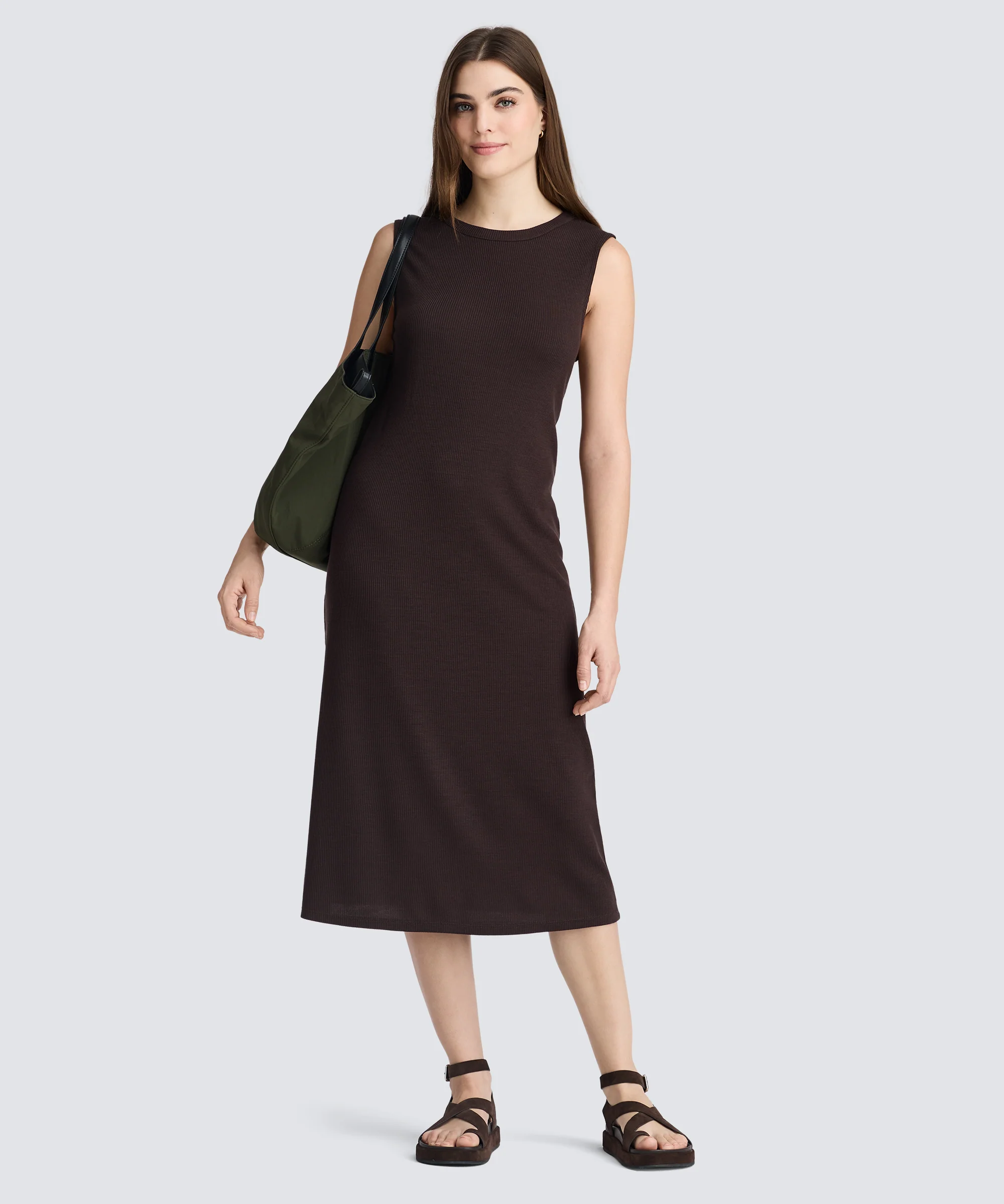 Women's Rib Merino Sleeveless Dress - Image 17