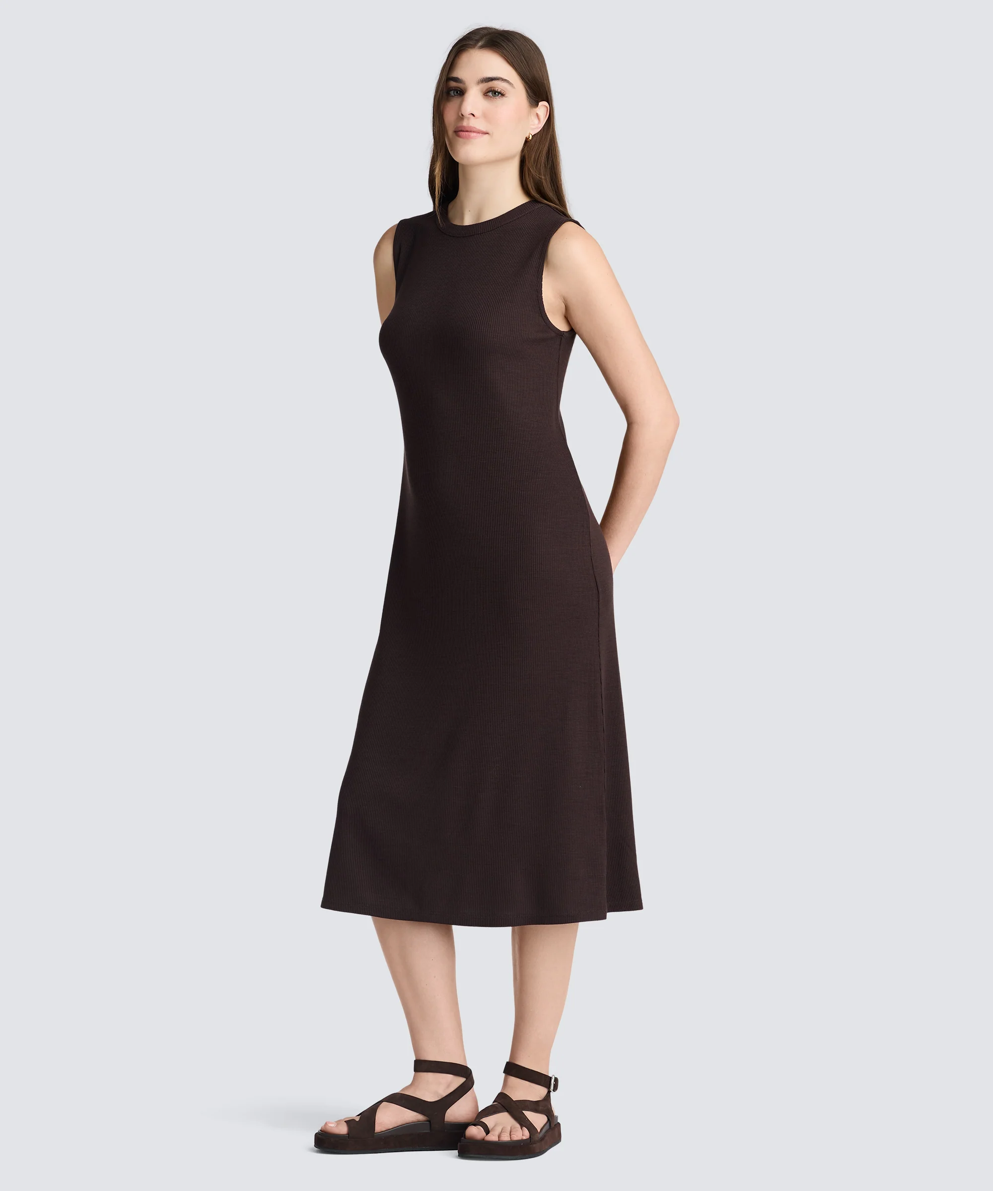 Women's Rib Merino Sleeveless Dress - Image 18