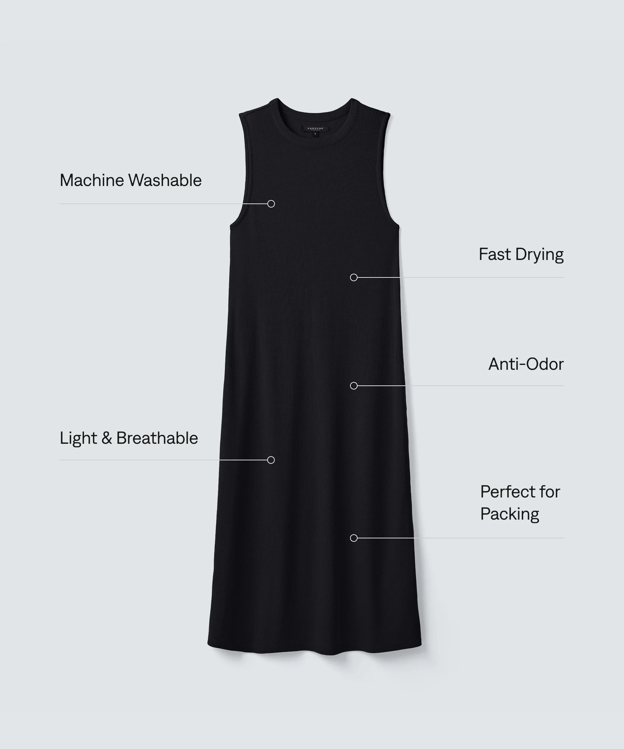 Women's Rib Merino Sleeveless Dress - Image 22