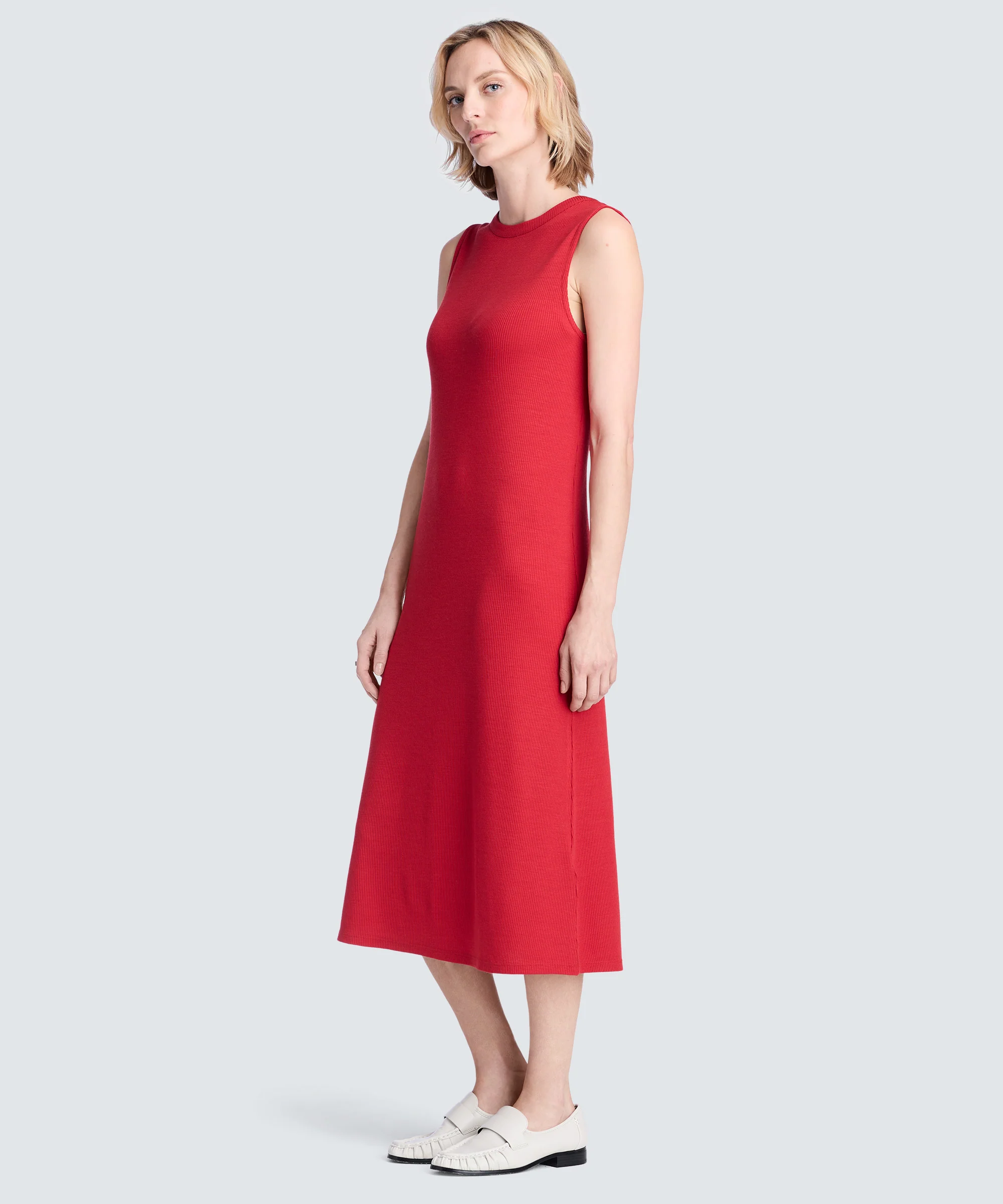 Women's Rib Merino Sleeveless Dress - Image 4