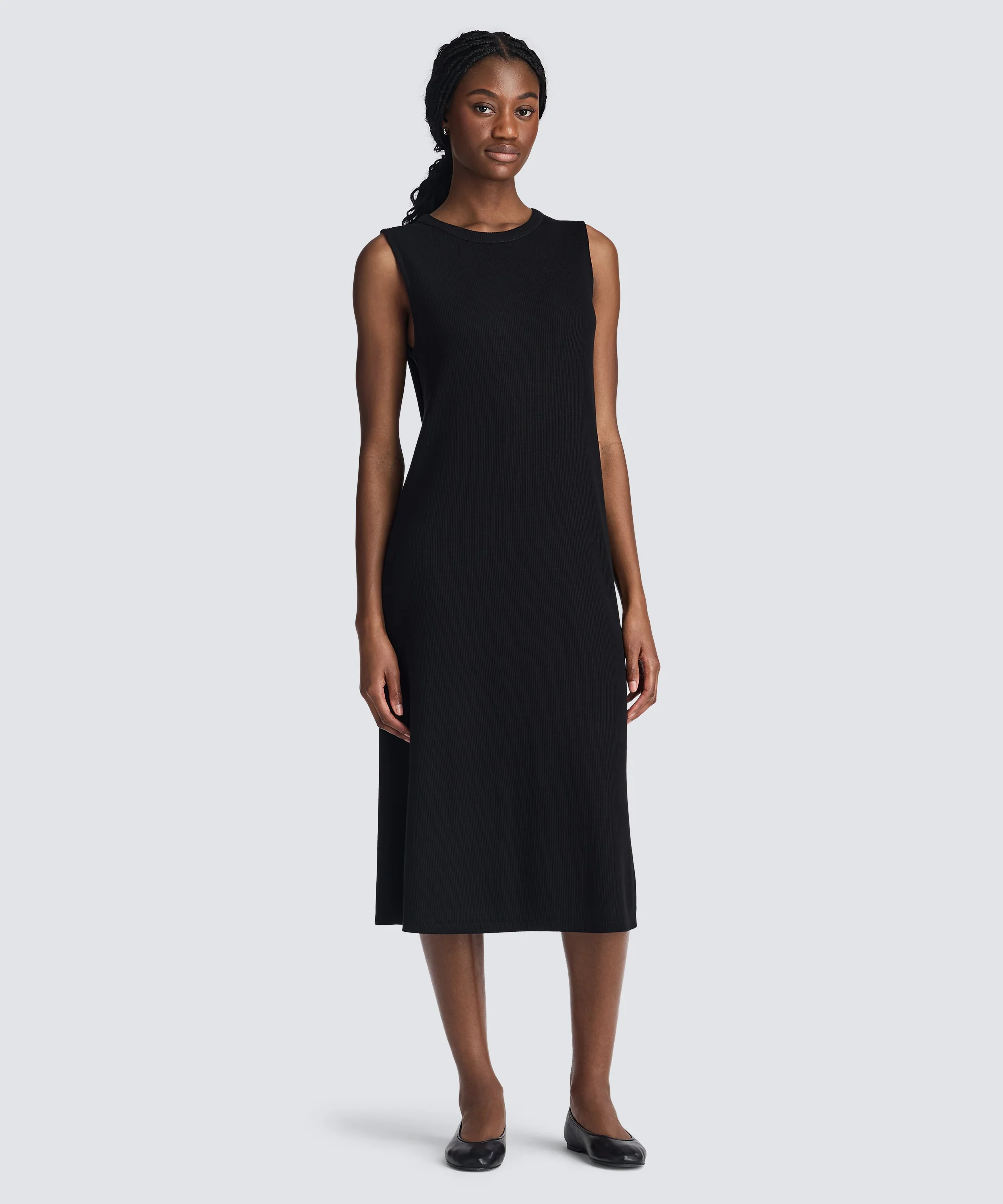 Women's Rib Merino Sleeveless Dress - Image 8