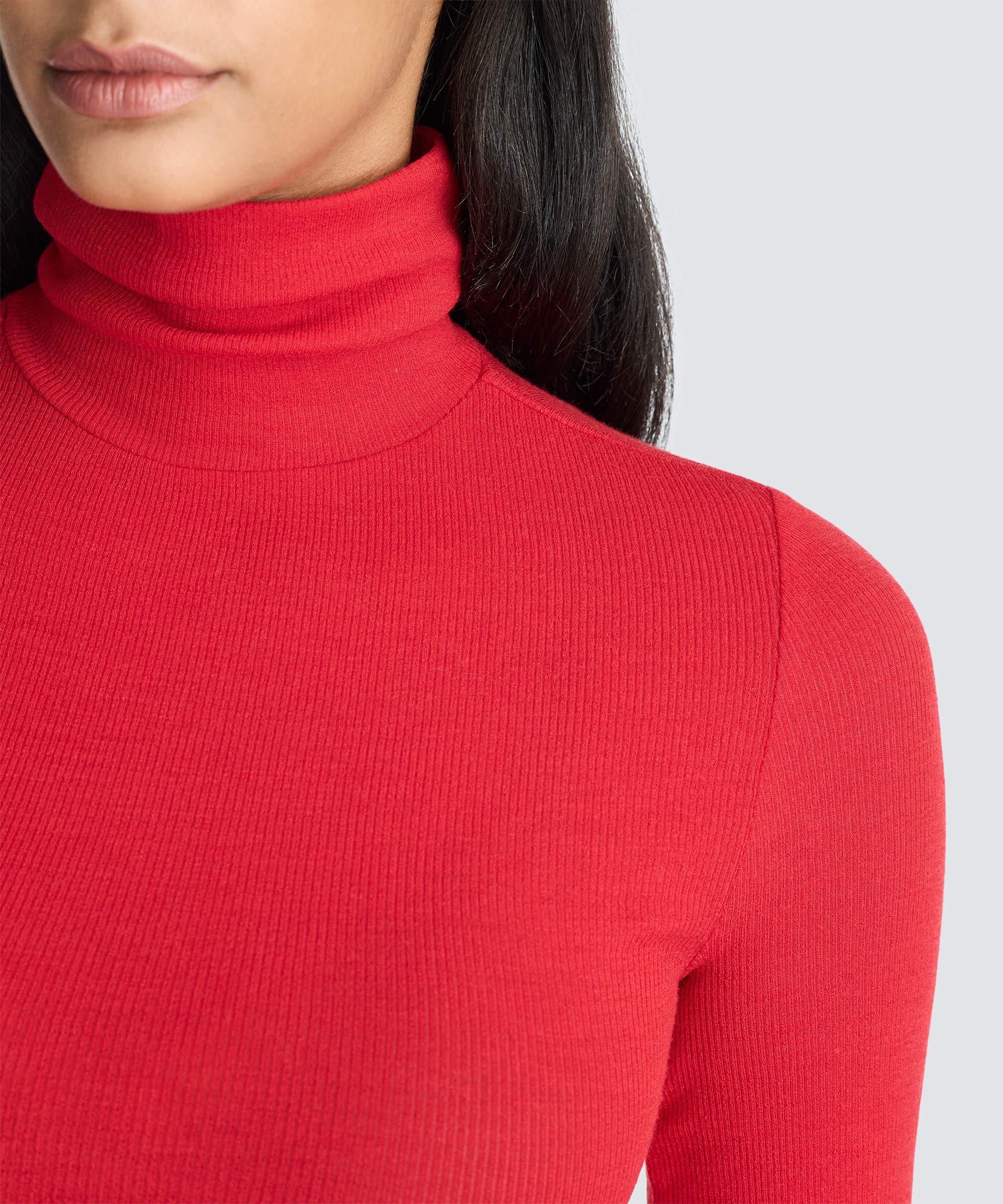 Women's Rib Turtle Neck Long Sleeve - Image 10