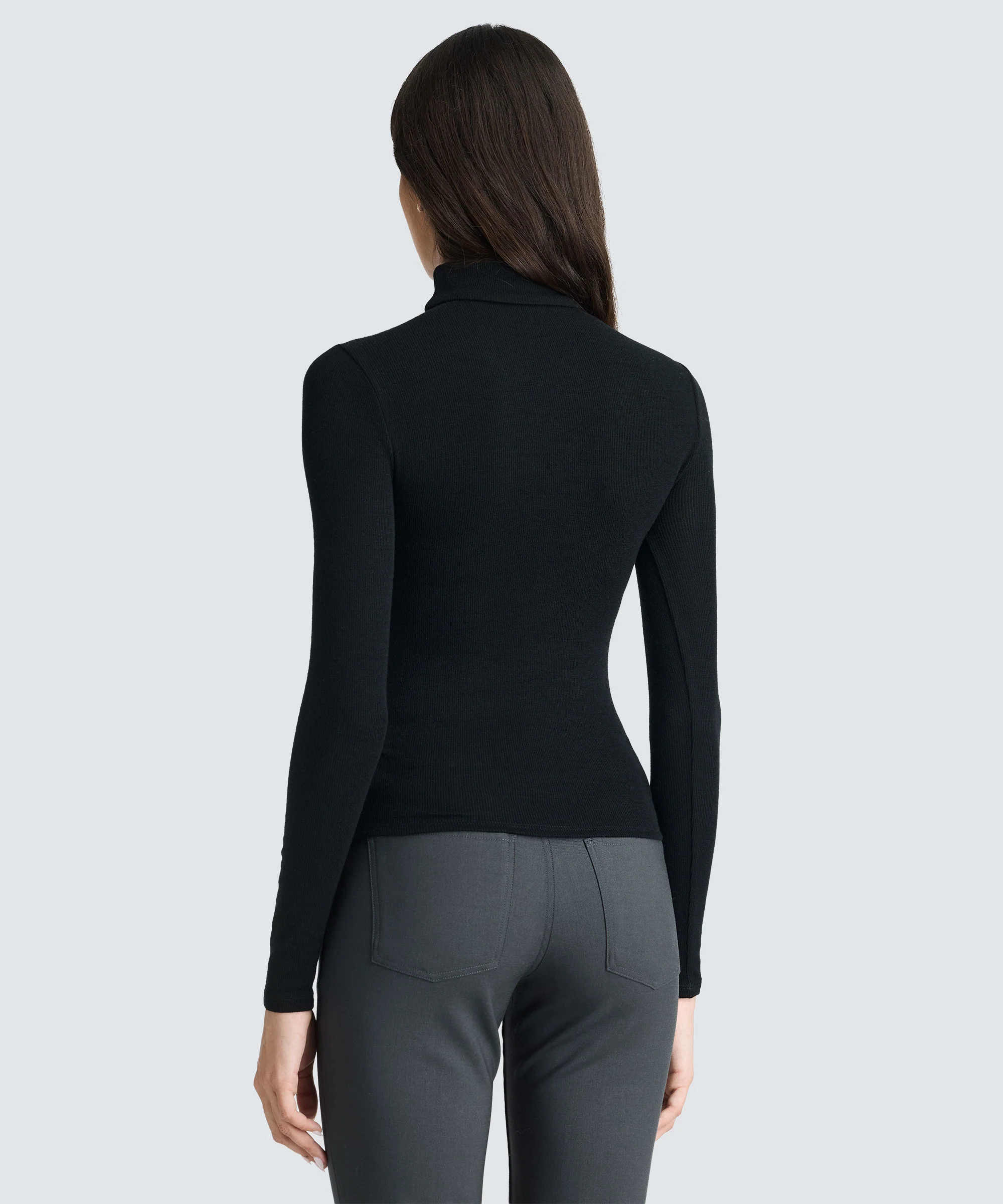 Women's Rib Turtle Neck Long Sleeve - Image 15