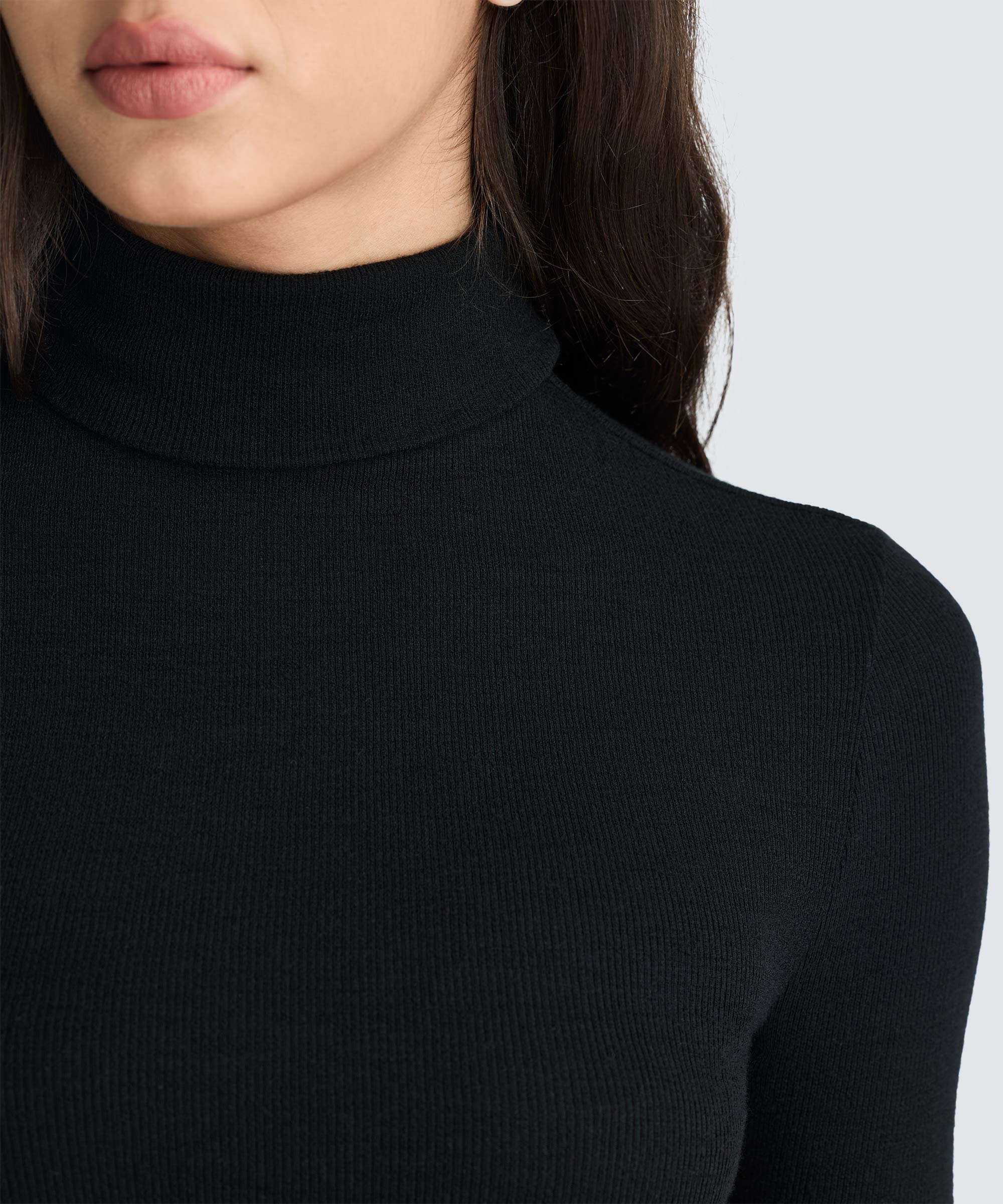 Women's Rib Turtle Neck Long Sleeve - Image 16