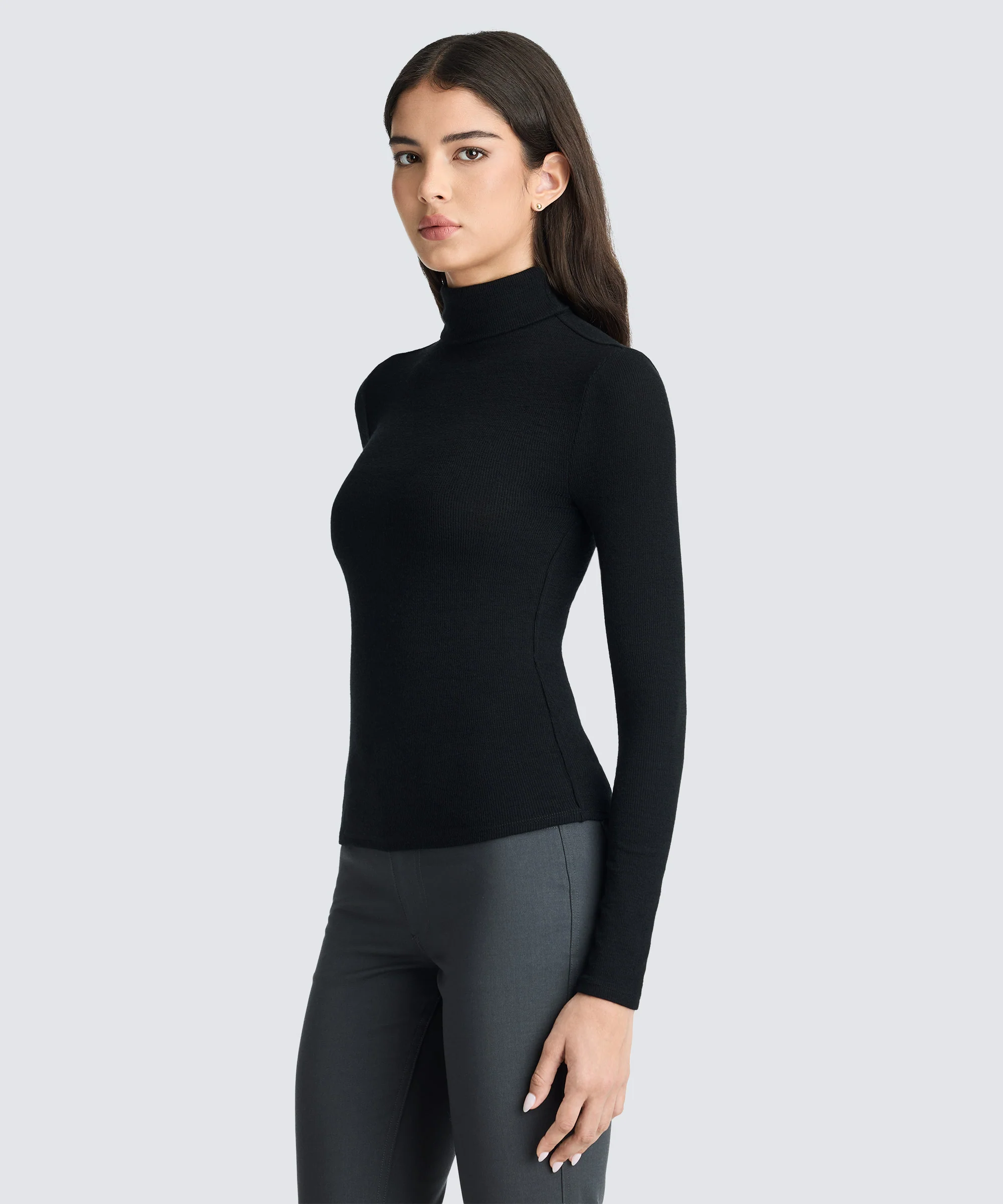 Women's Rib Turtle Neck Long Sleeve - Image 17
