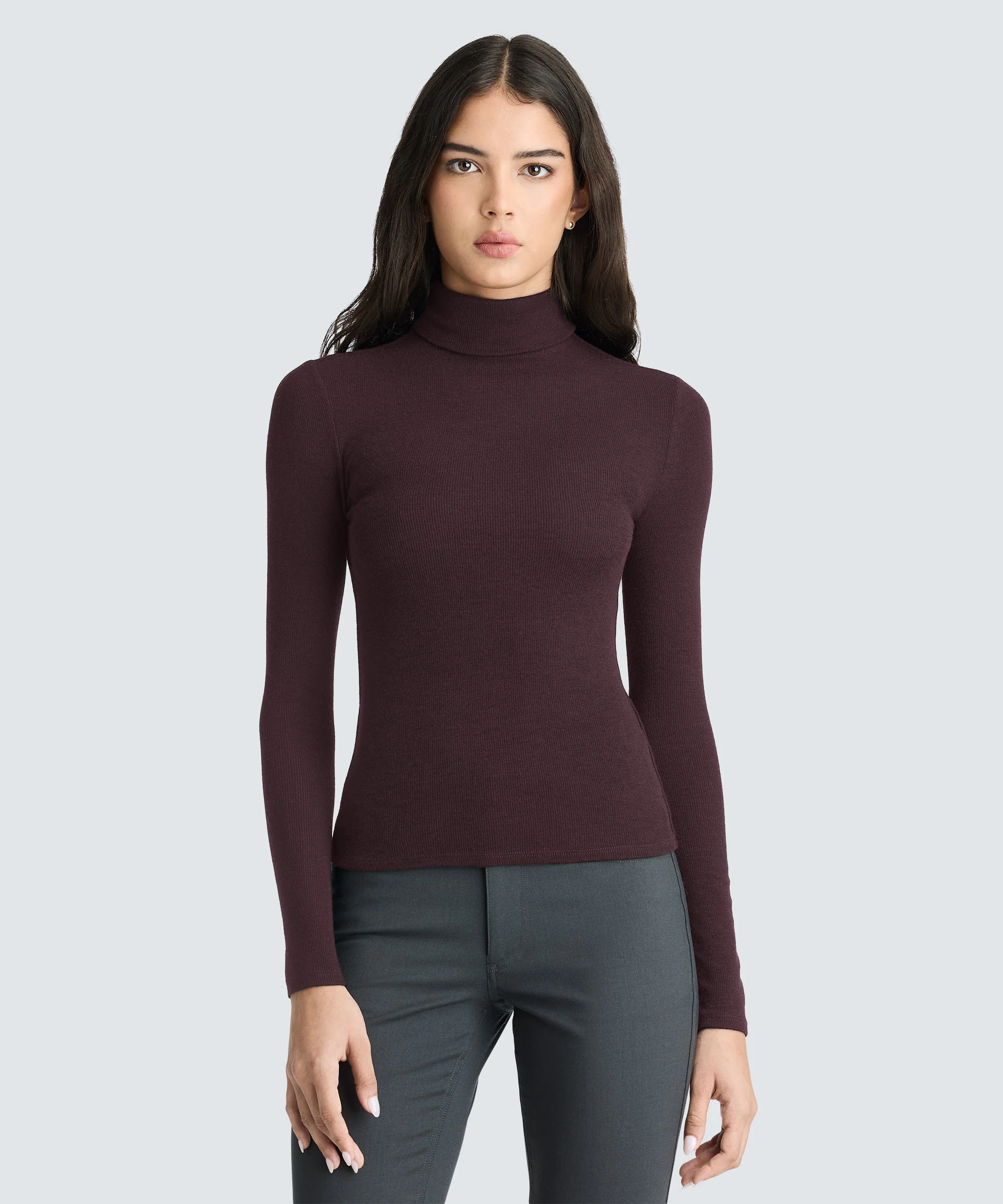 Women's Rib Turtle Neck Long Sleeve - Image 19