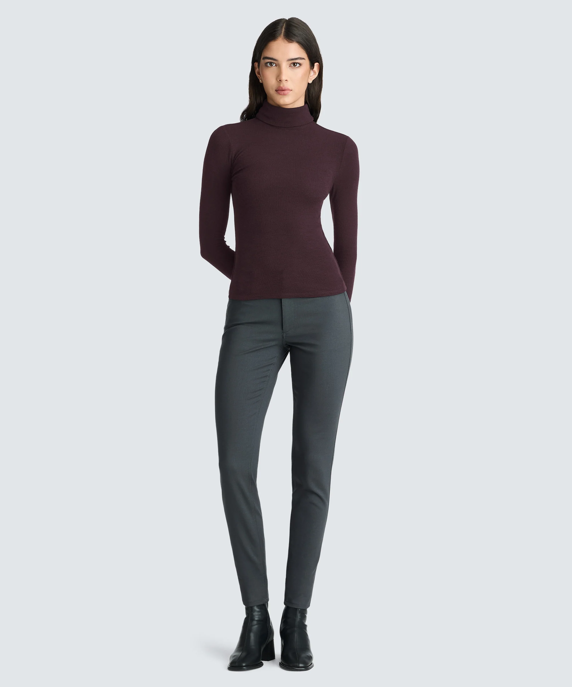 Women's Rib Turtle Neck Long Sleeve - Image 20