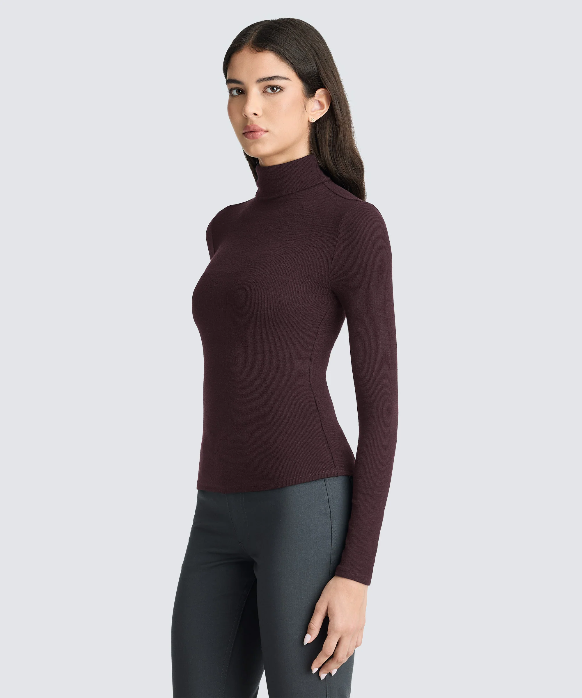 Women's Rib Turtle Neck Long Sleeve - Image 21