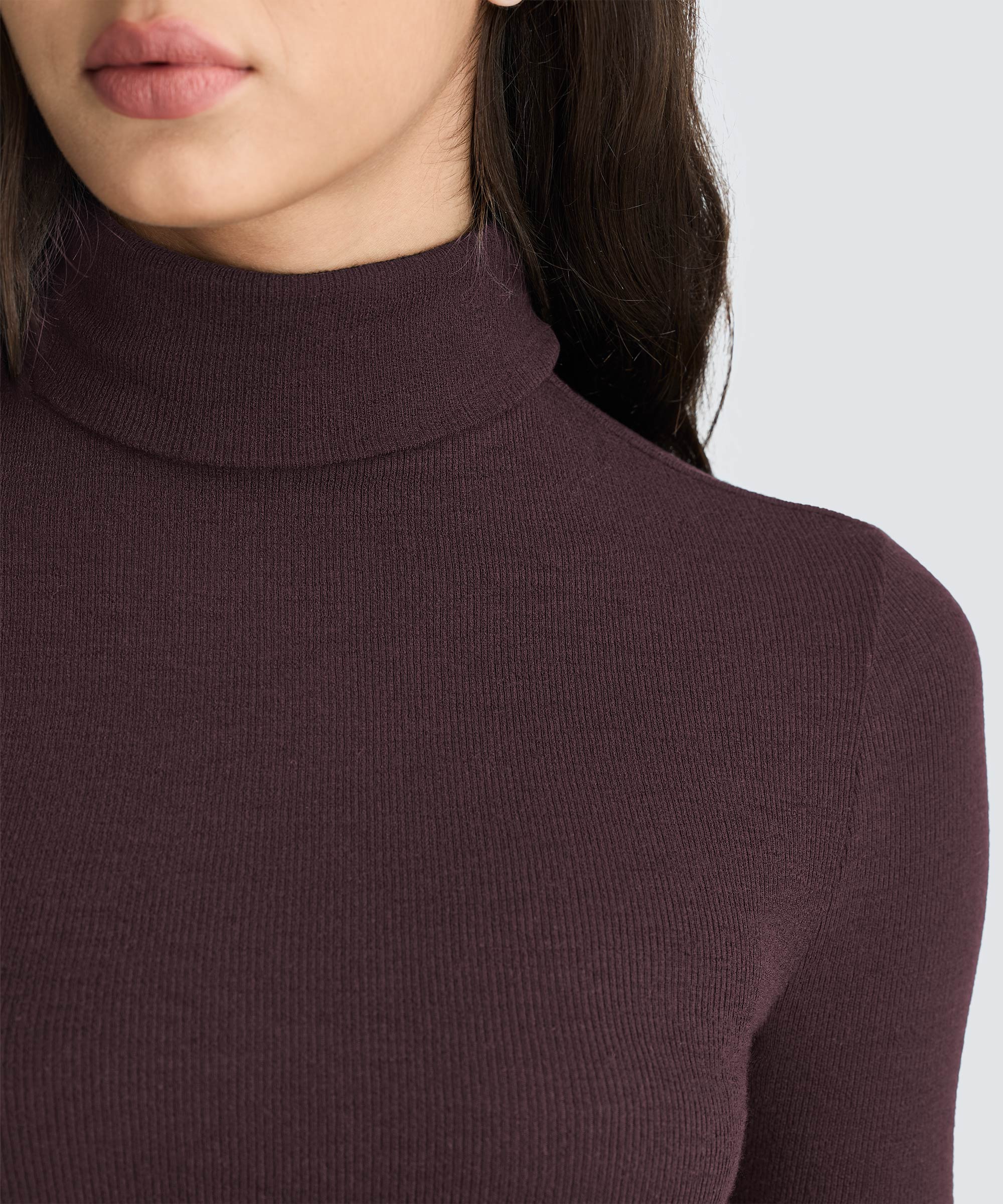 Women's Rib Turtle Neck Long Sleeve - Image 22