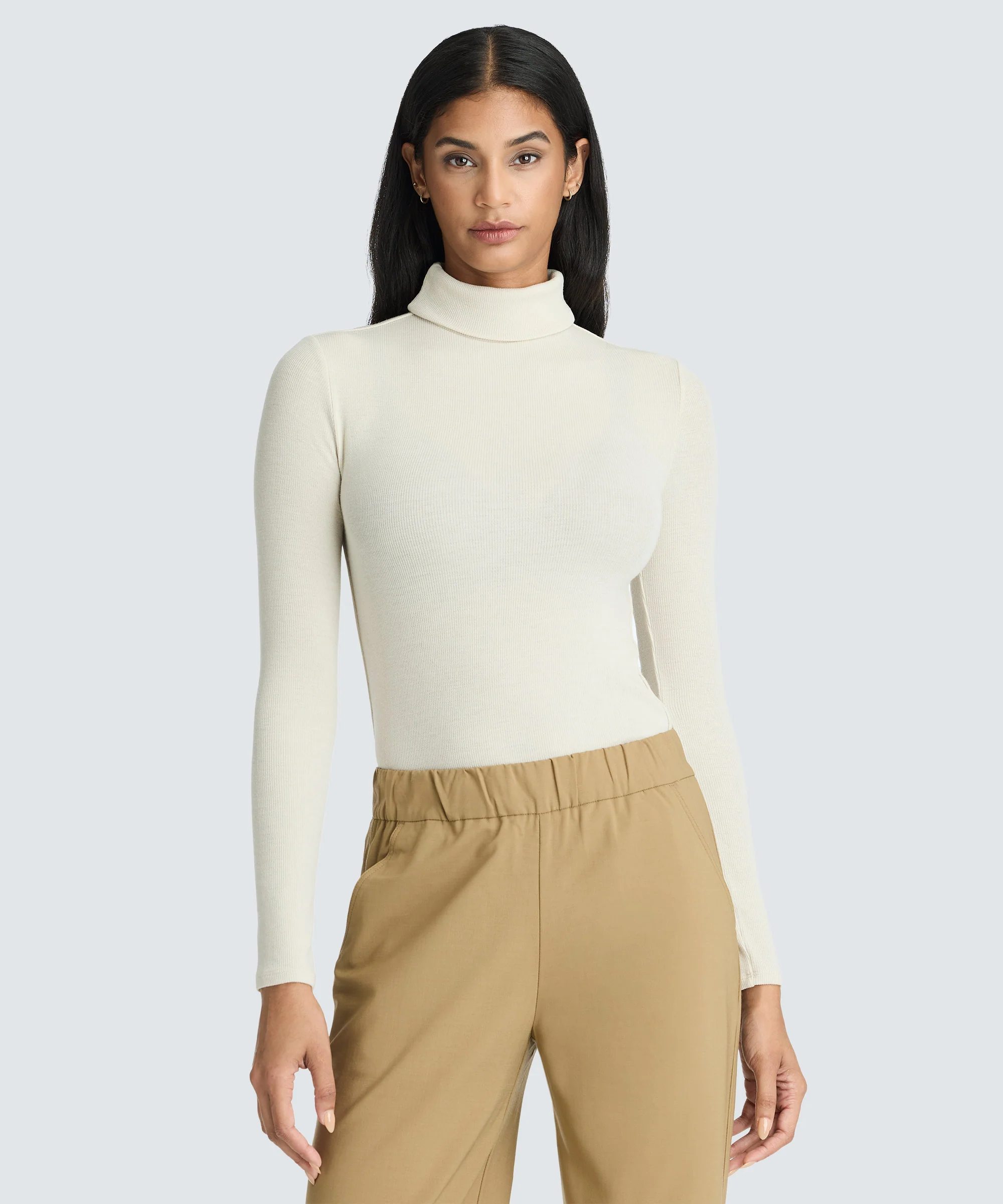 Women's Rib Turtle Neck Long Sleeve - Image 25