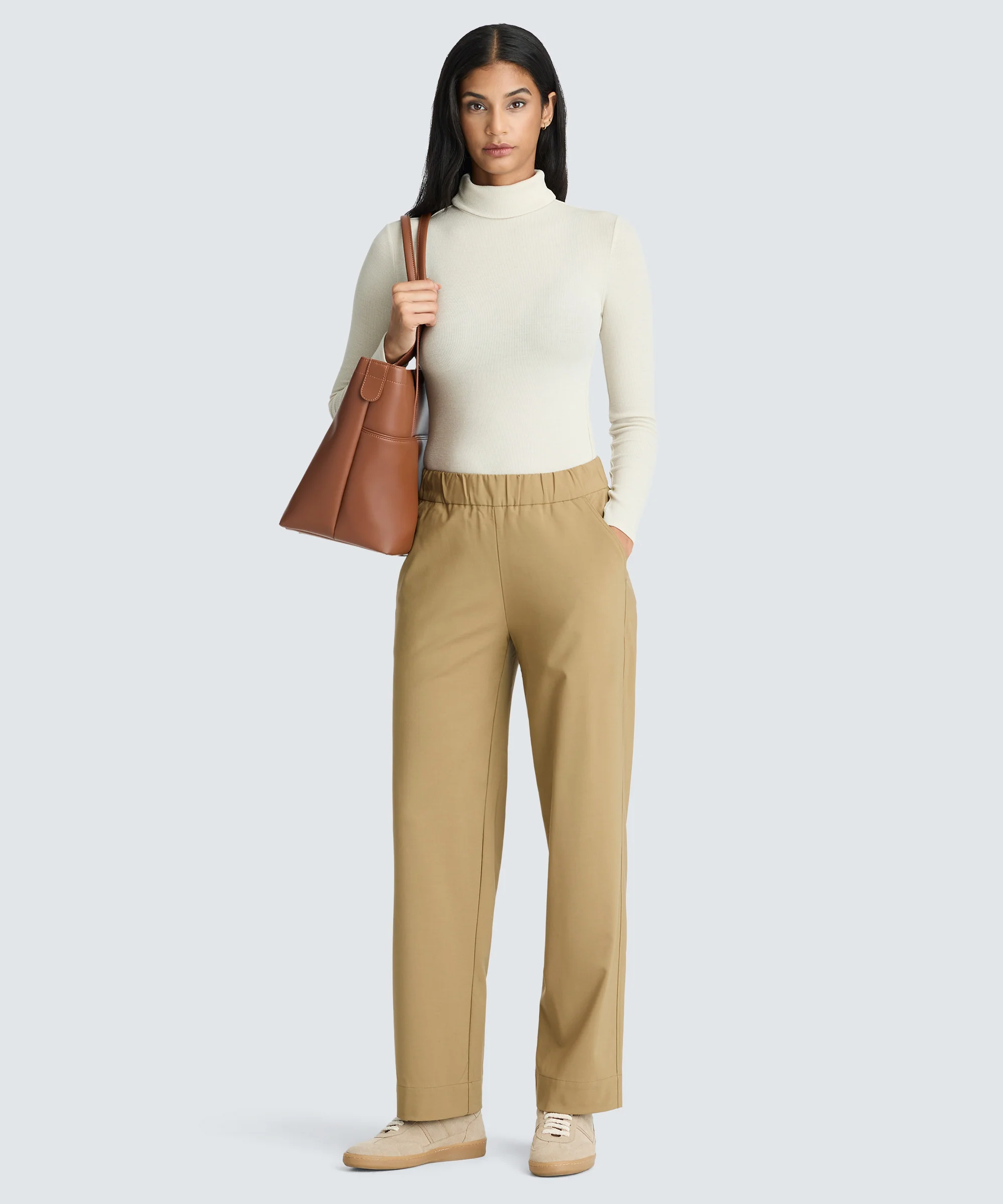Women's Rib Turtle Neck Long Sleeve - Image 26