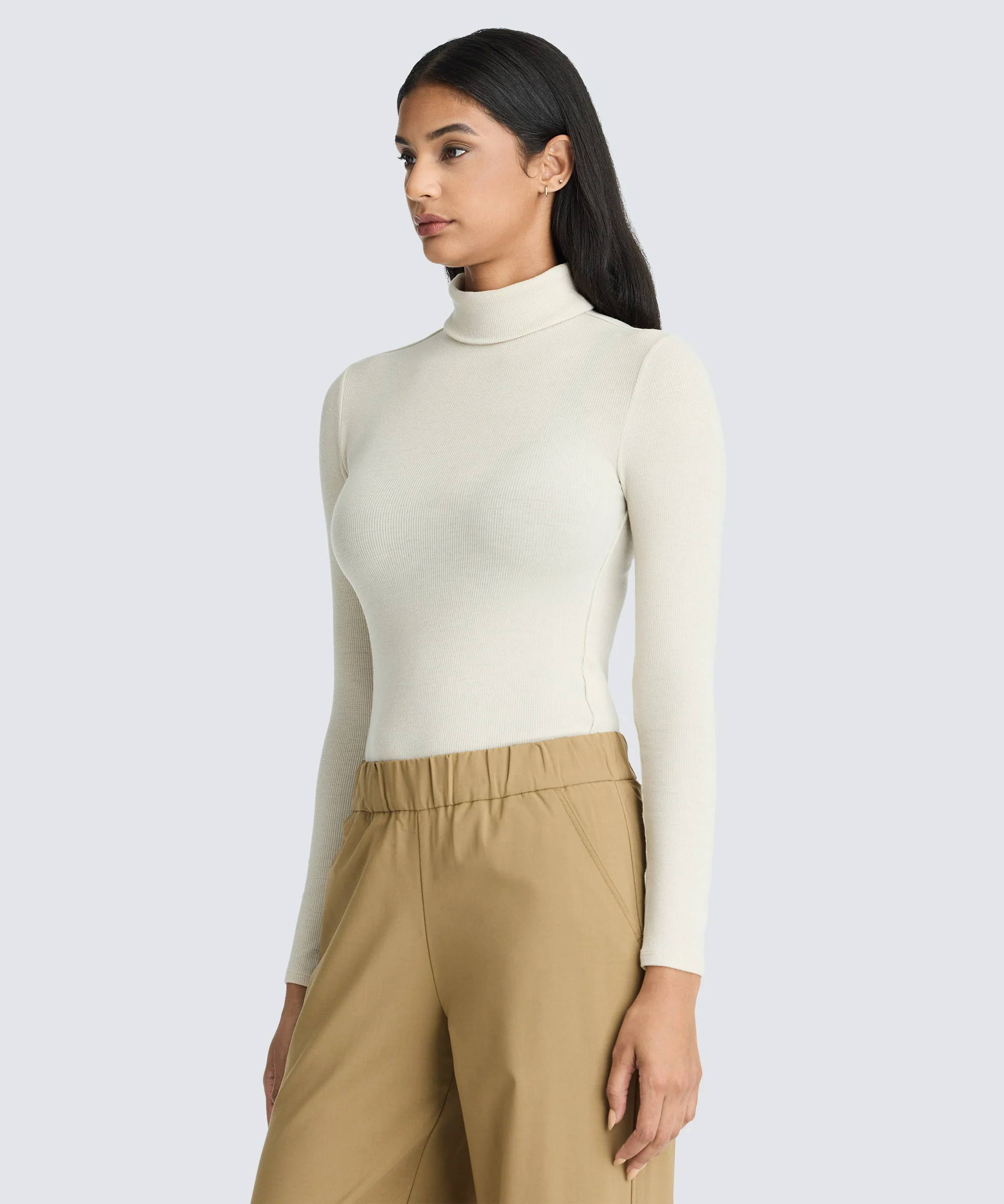 Women's Rib Turtle Neck Long Sleeve - Image 27