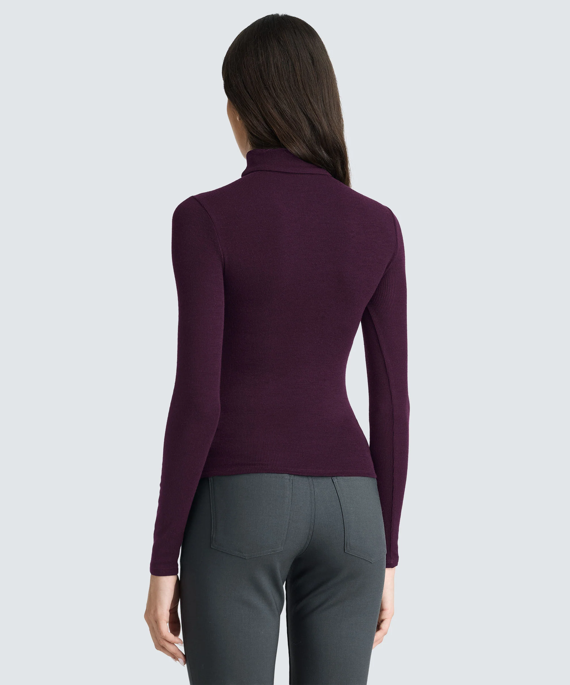 Women's Rib Turtle Neck Long Sleeve - Image 35