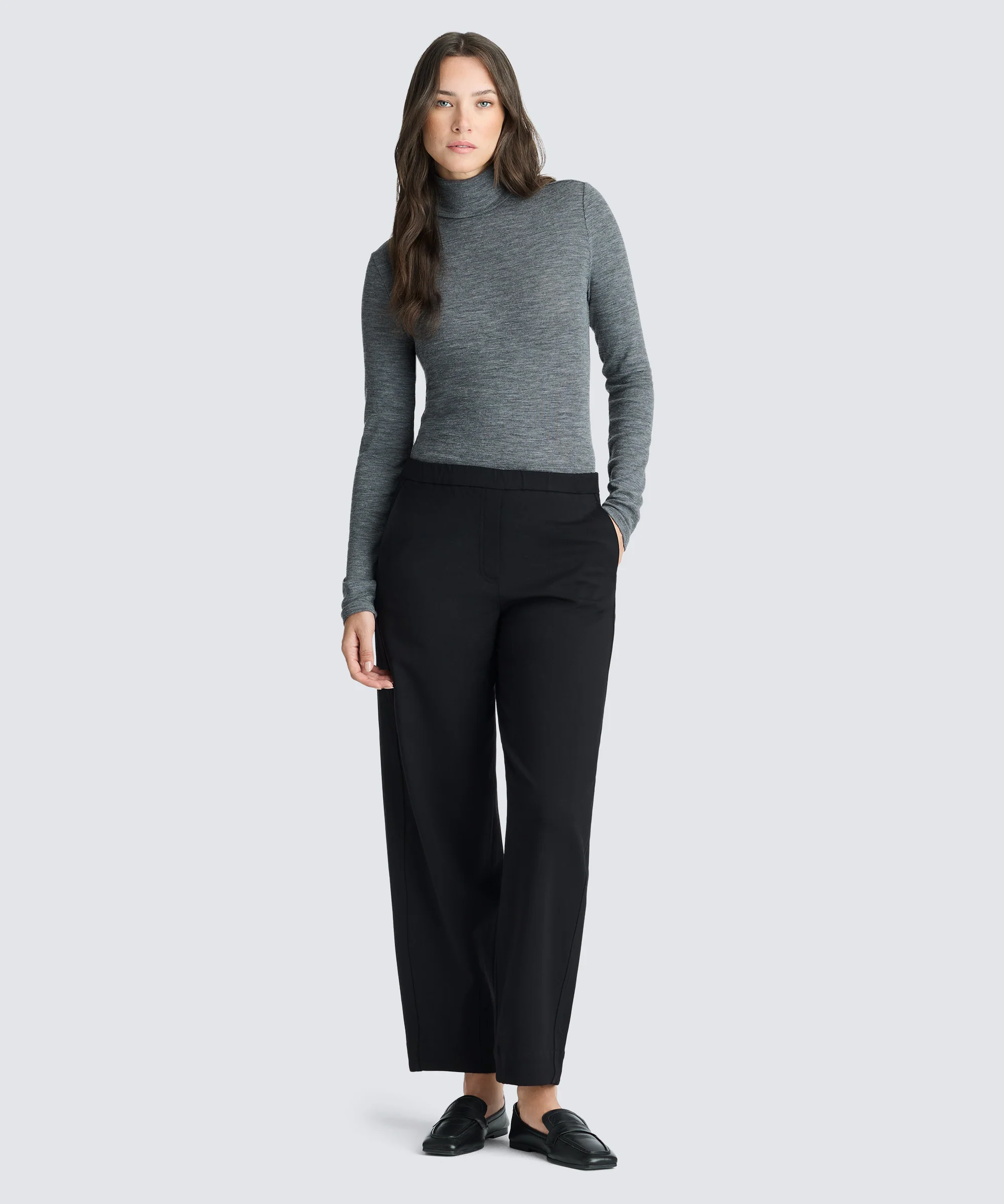 Women's Rib Turtle Neck Long Sleeve - Image 38