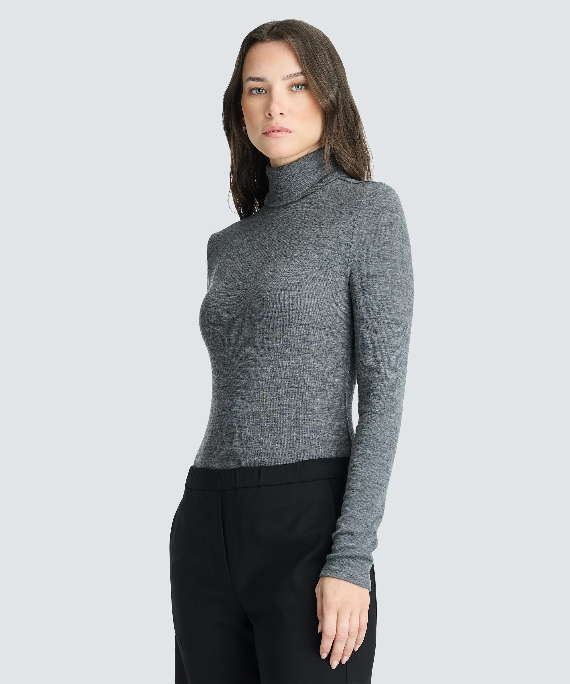 Women's Rib Turtle Neck Long Sleeve - Image 39
