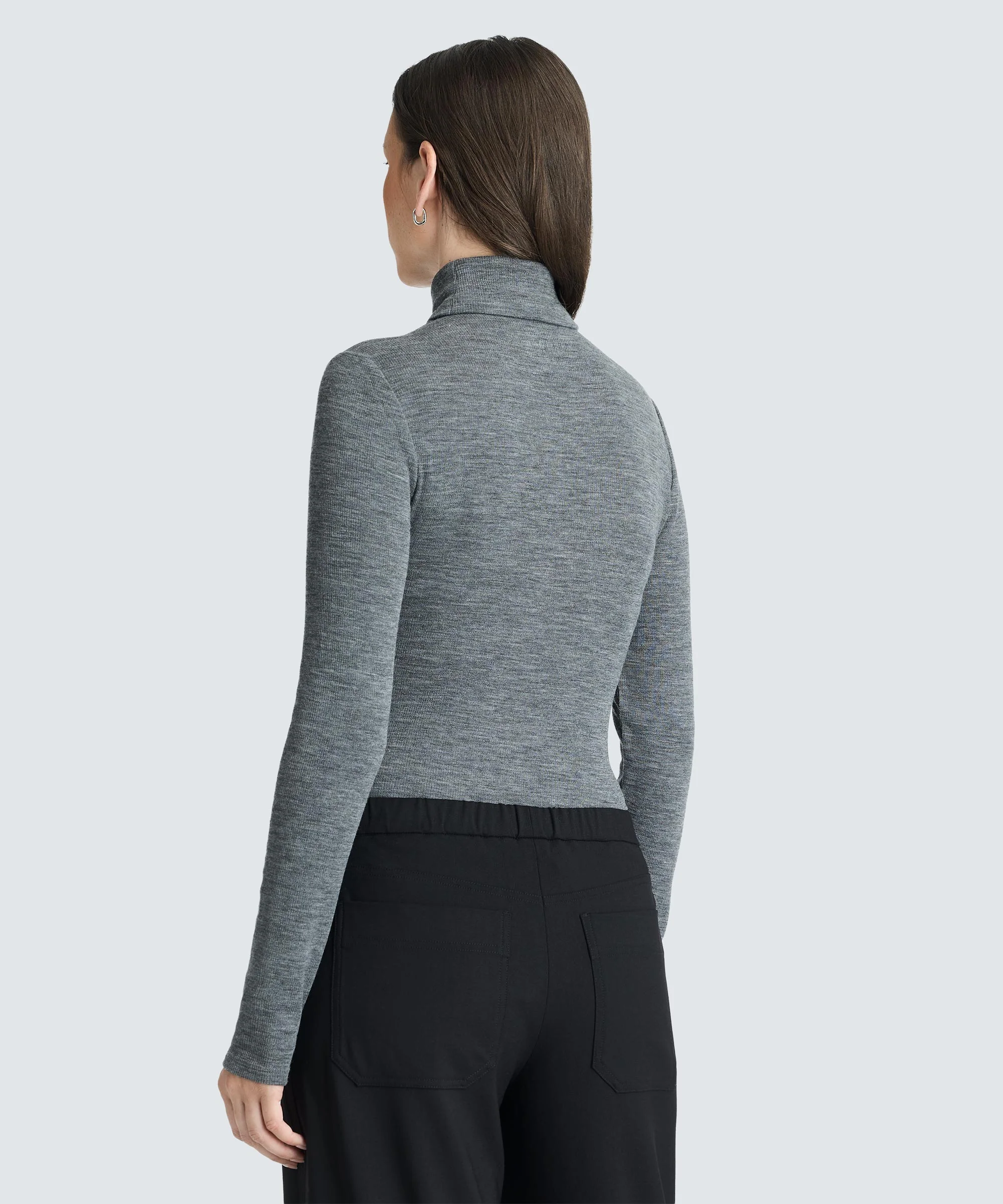Women's Rib Turtle Neck Long Sleeve - Image 41