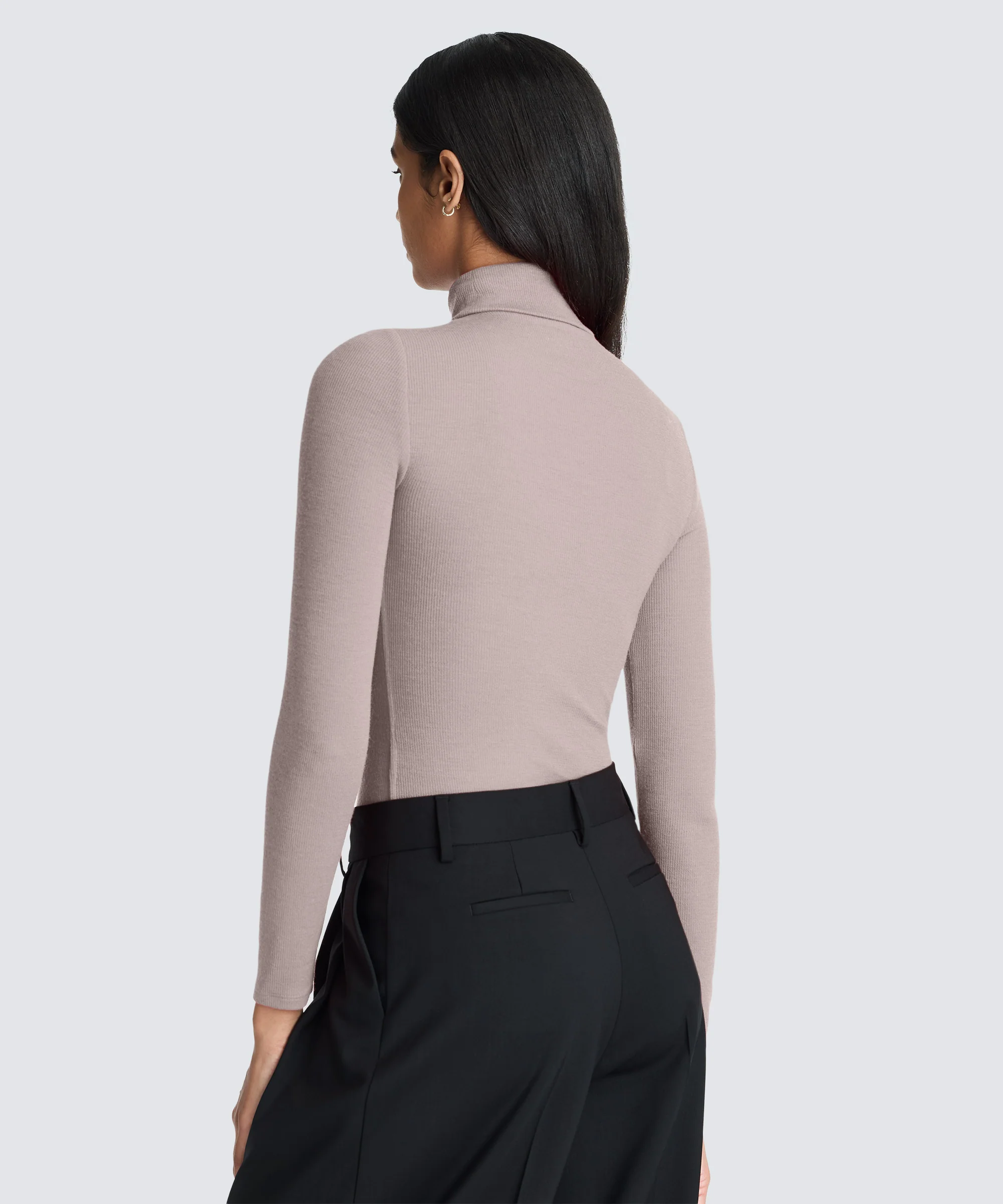Women's Rib Turtle Neck Long Sleeve - Image 5