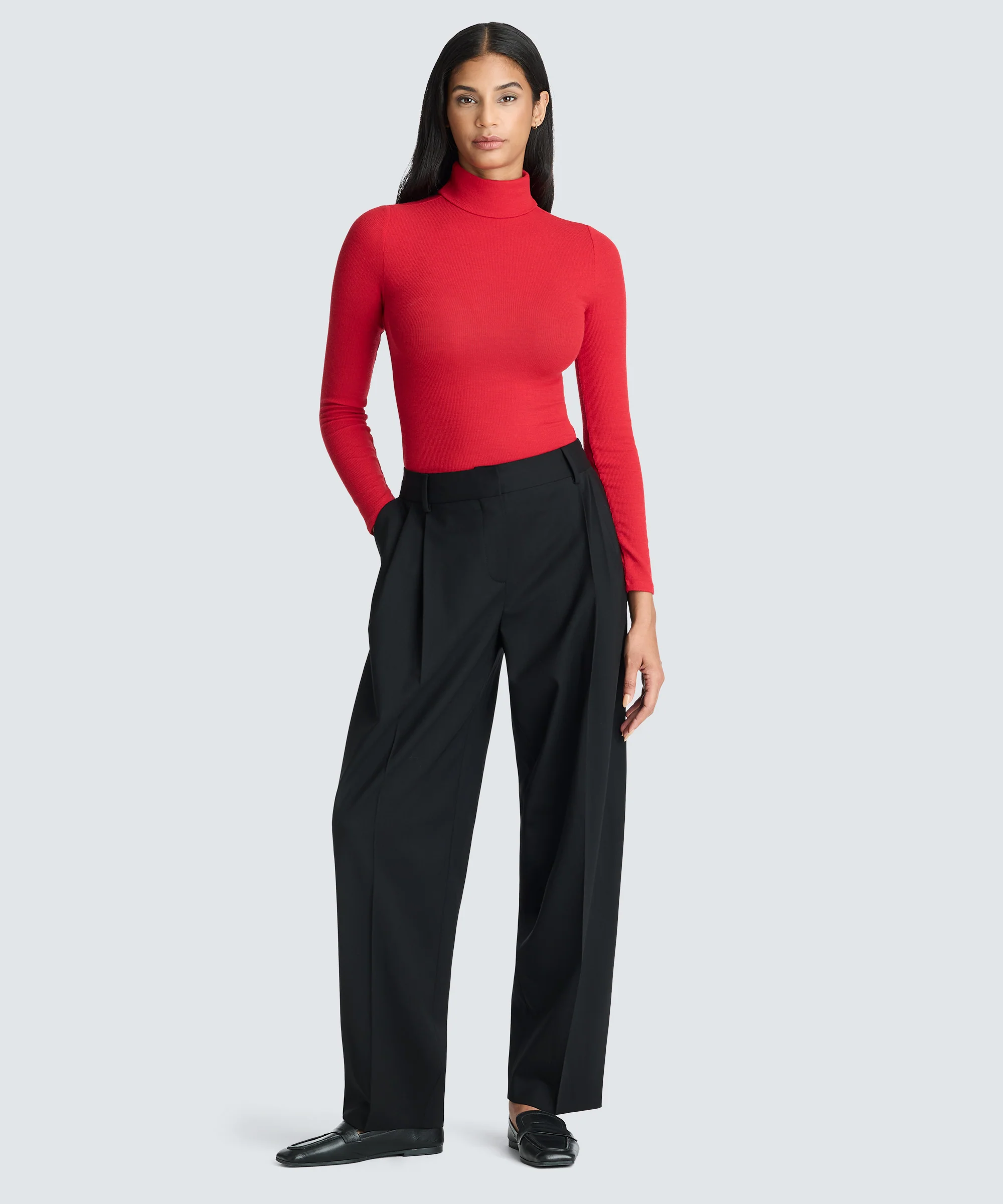 Women's Rib Turtle Neck Long Sleeve - Image 8