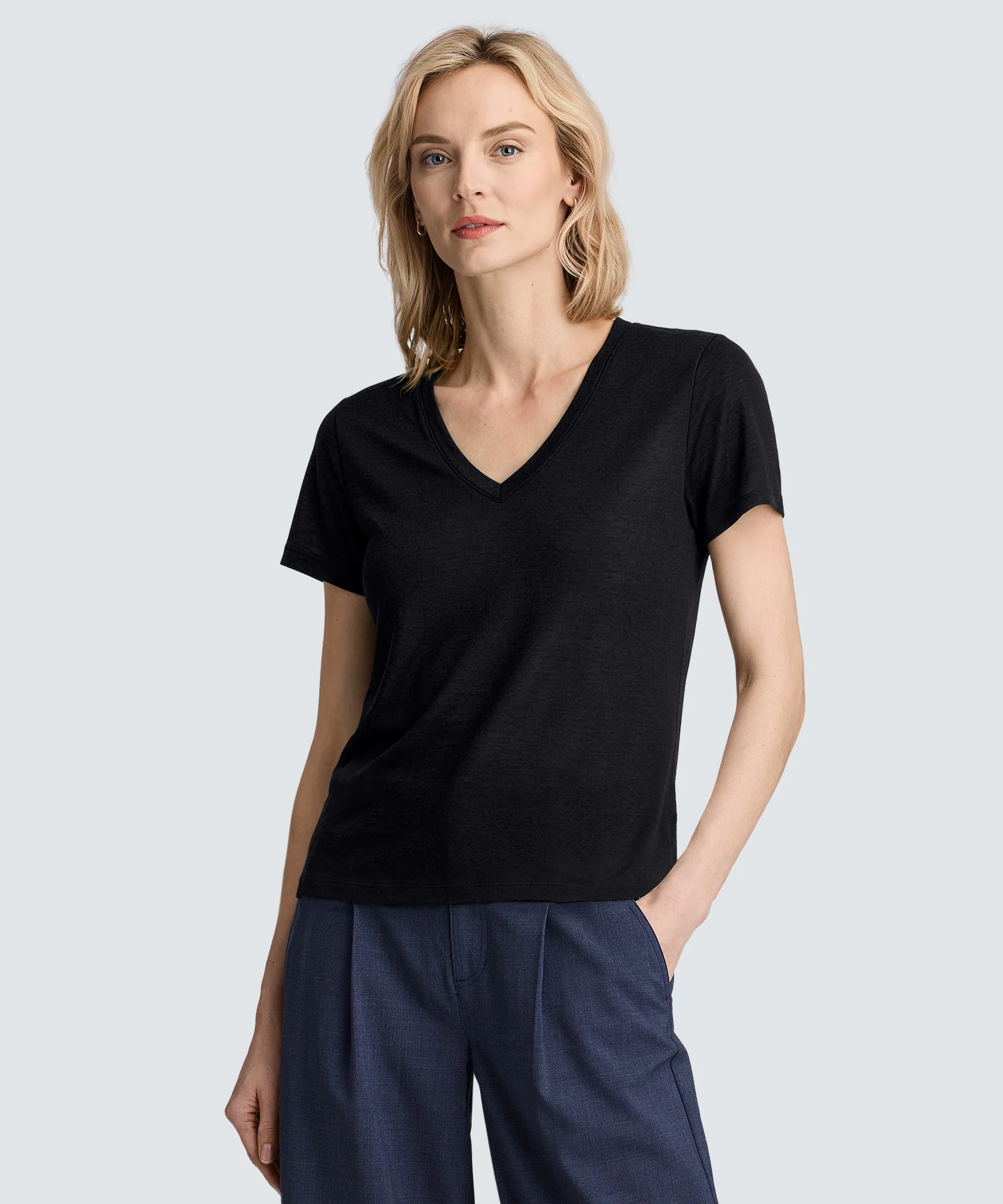 Women's Ultralight Merino V-Neck T-Shirt - Image 13